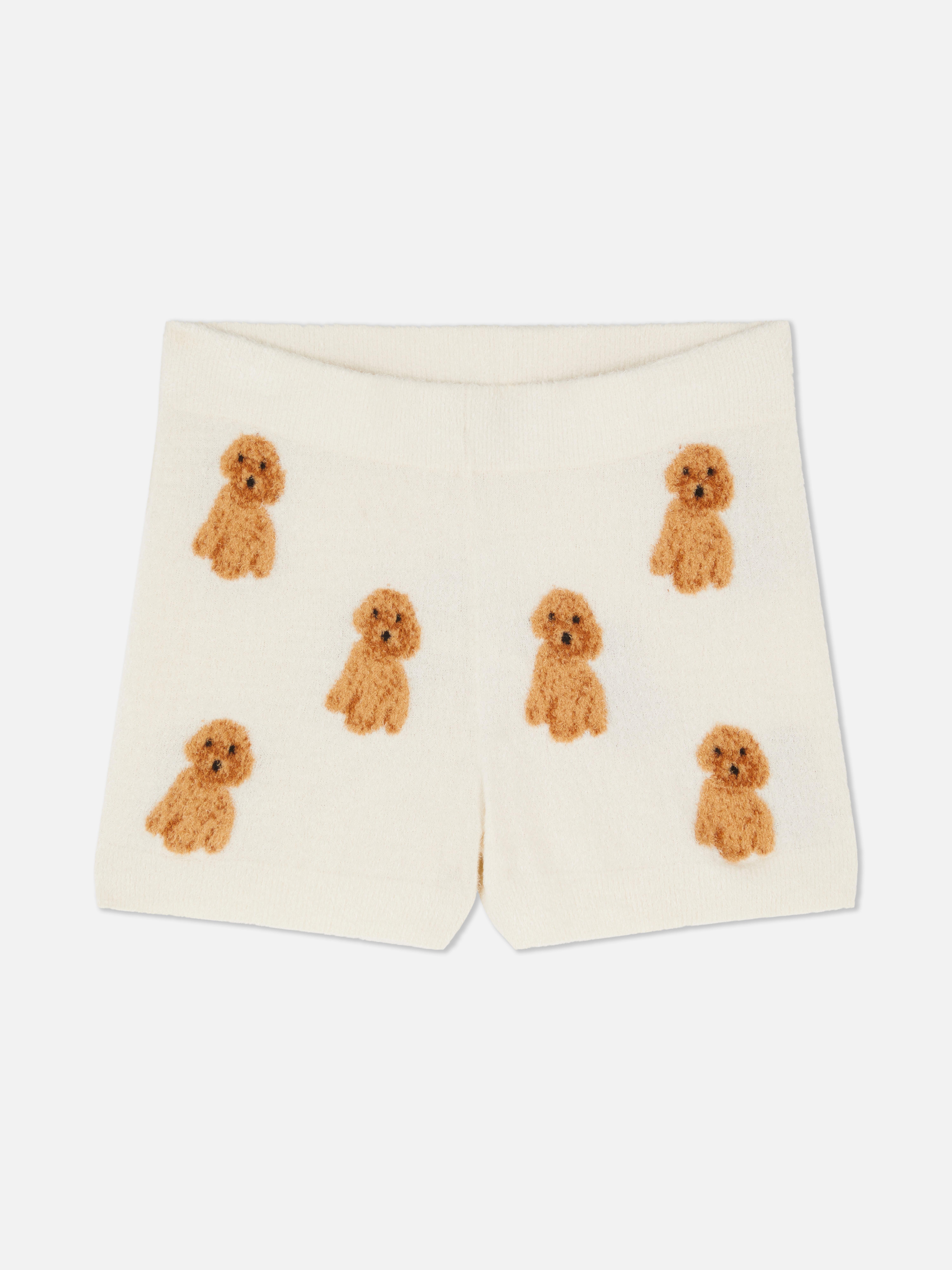 Fluffy Printed Pyjama Shorts