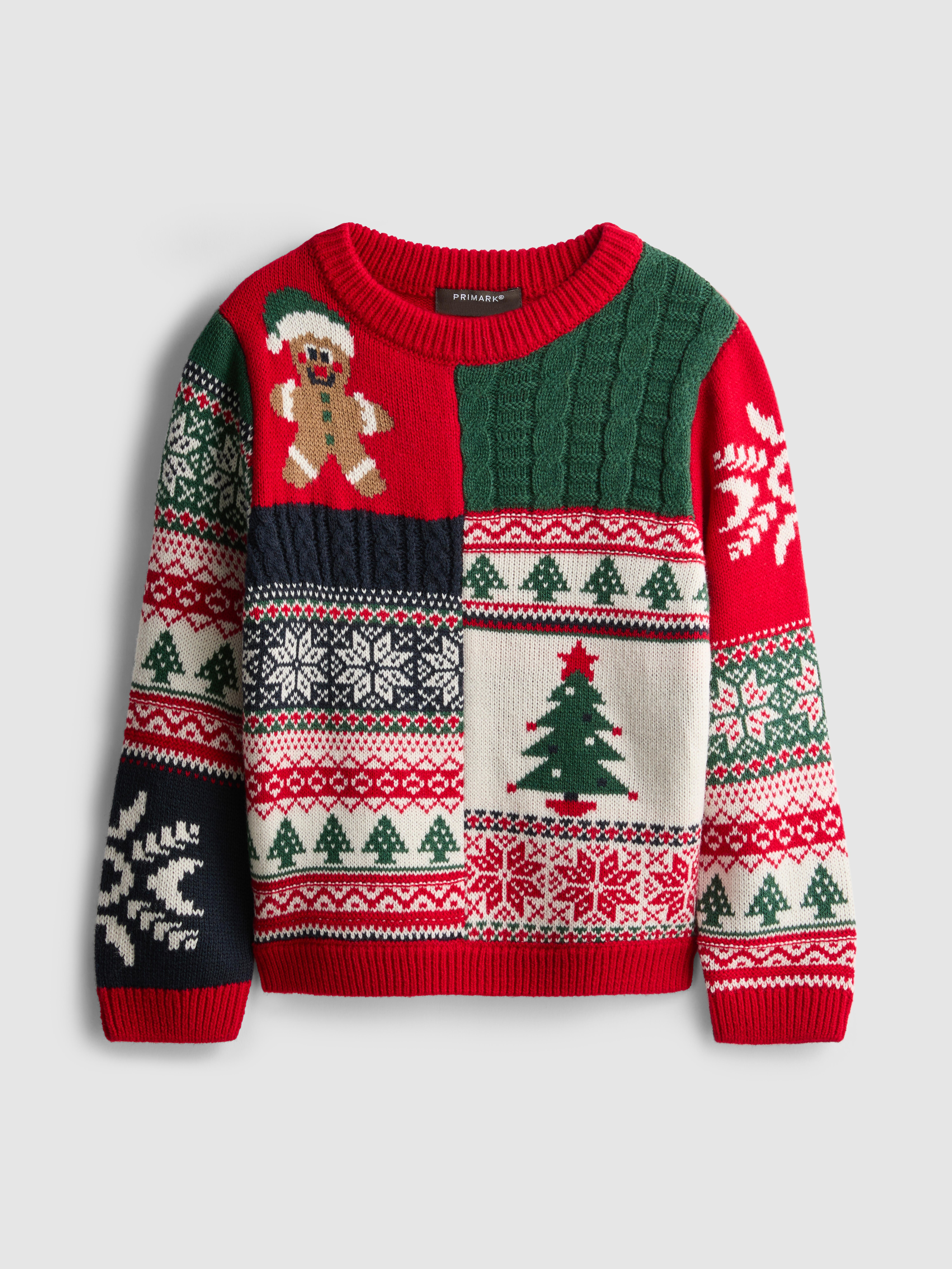 1.5-8yrs | Christmas Patchwork Jumper