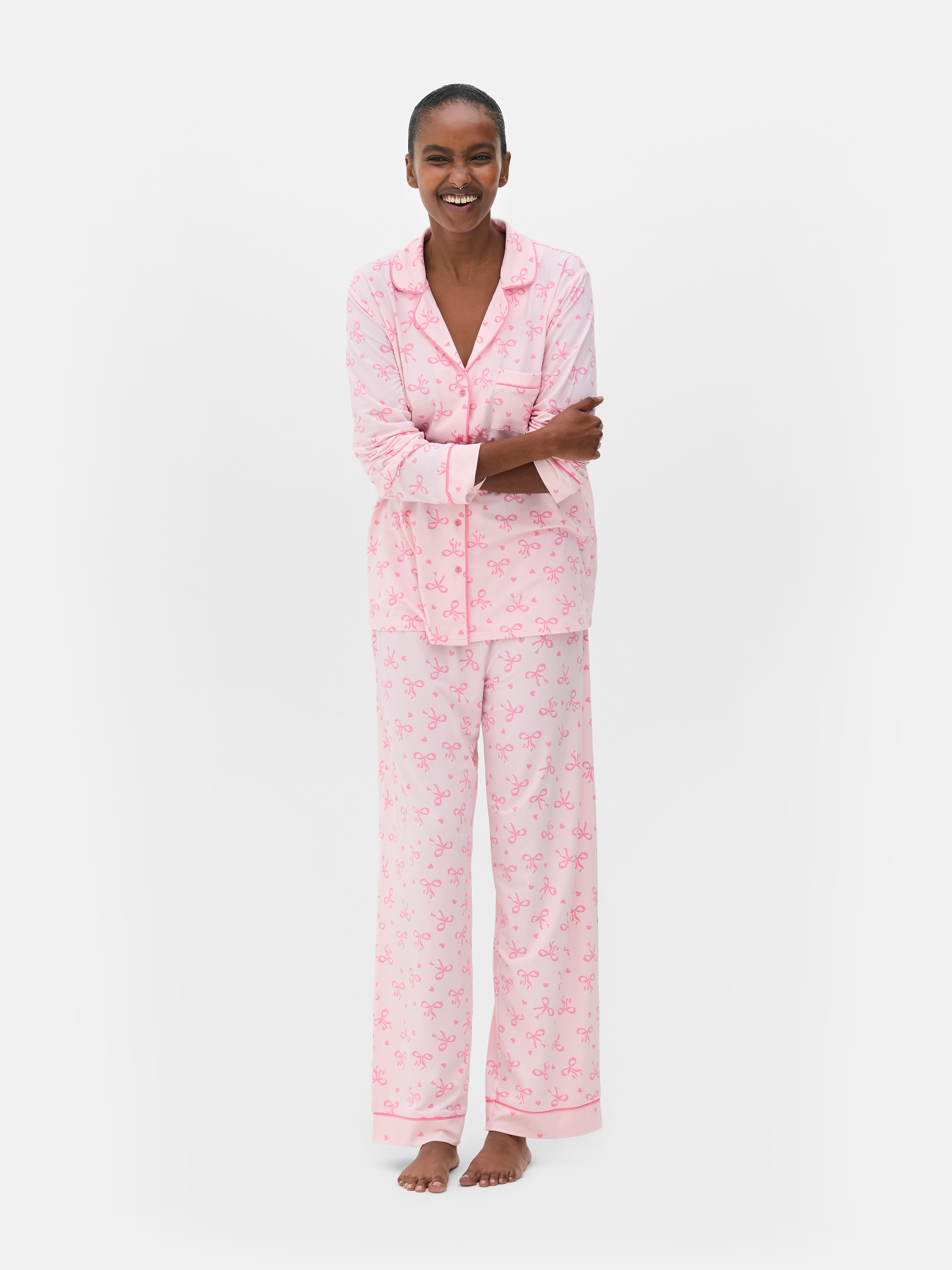 Pijama de corte boyfriend estampado