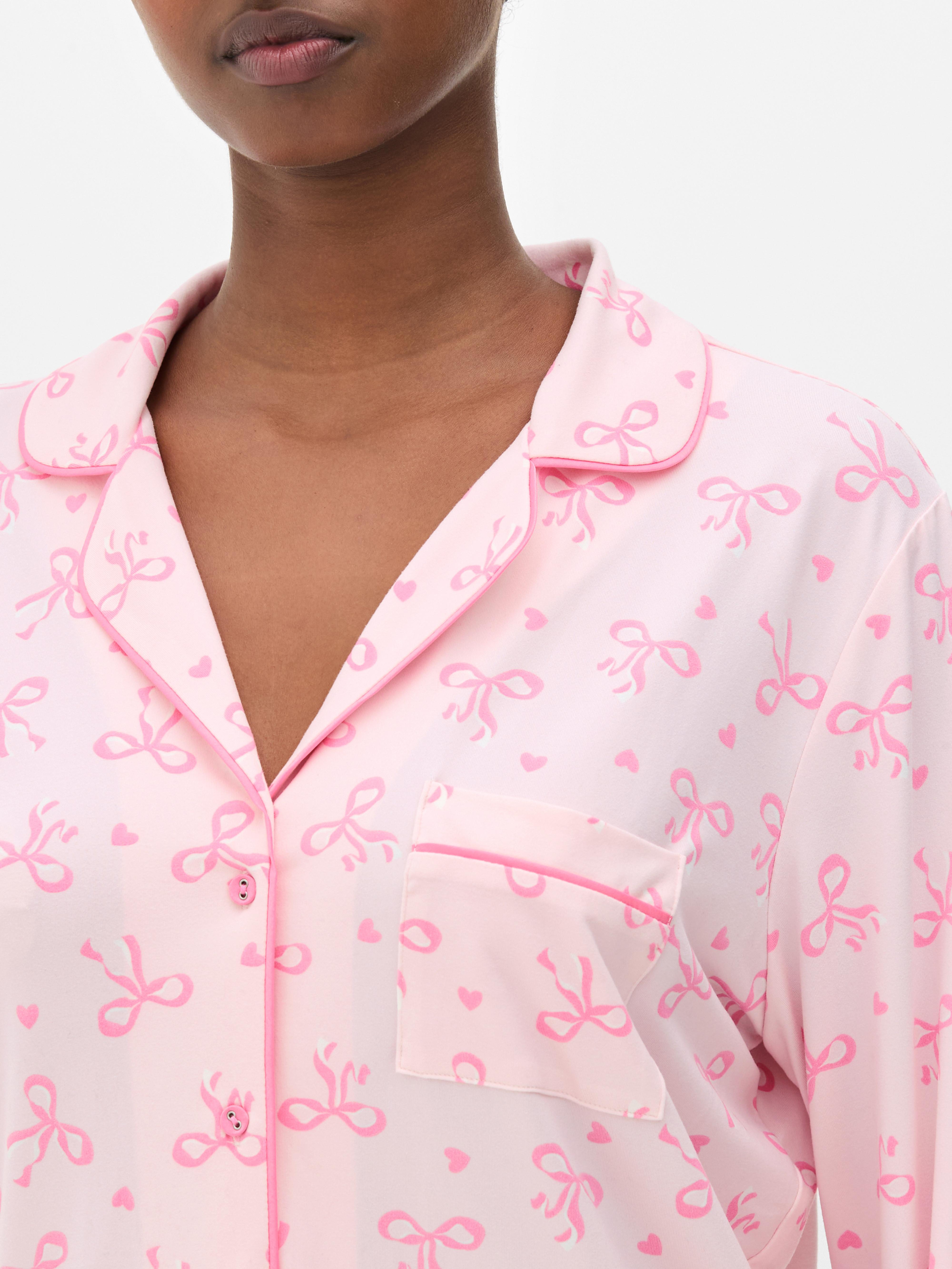 Pijama de corte boyfriend estampado