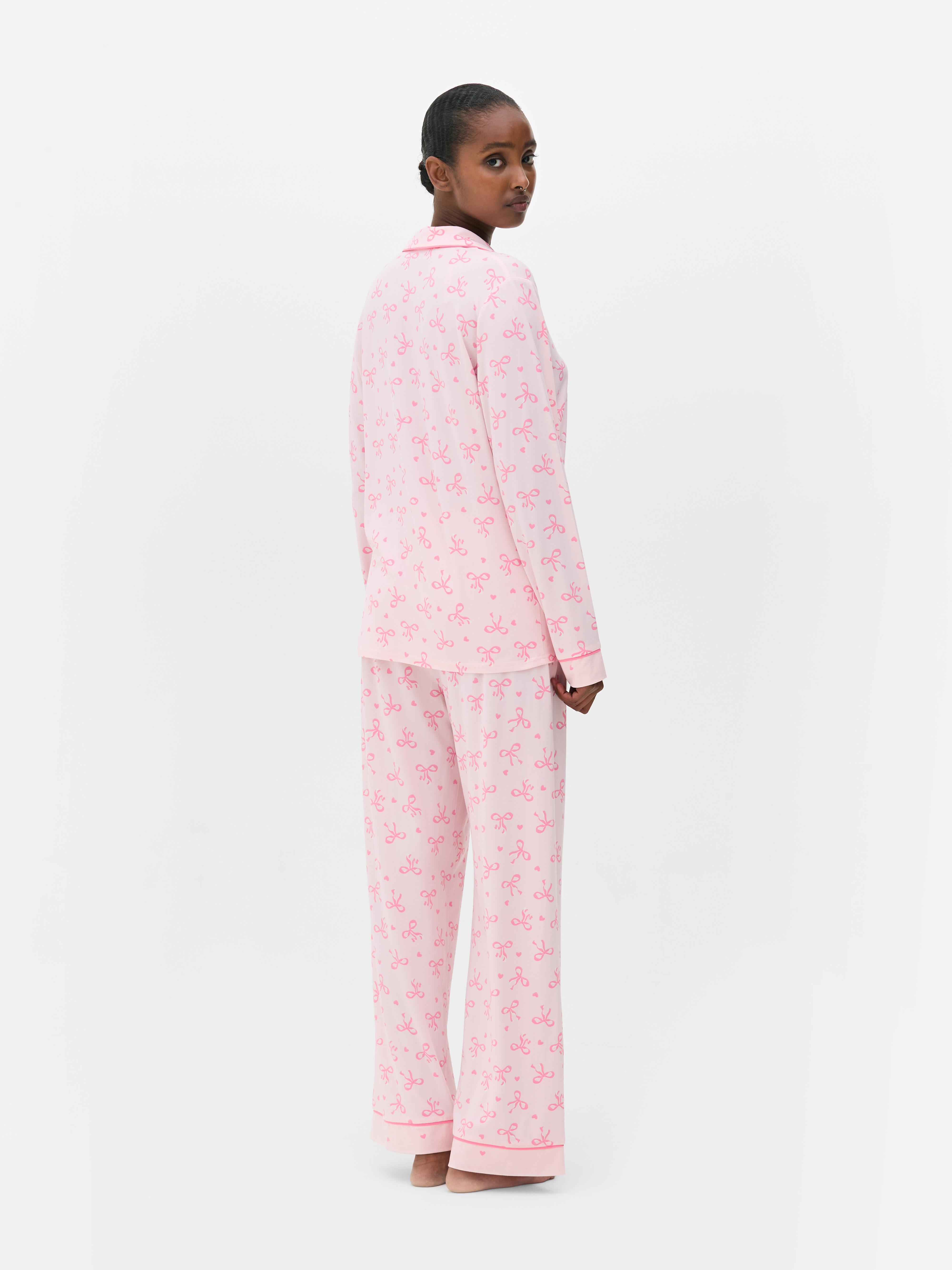 Pijama de corte boyfriend estampado