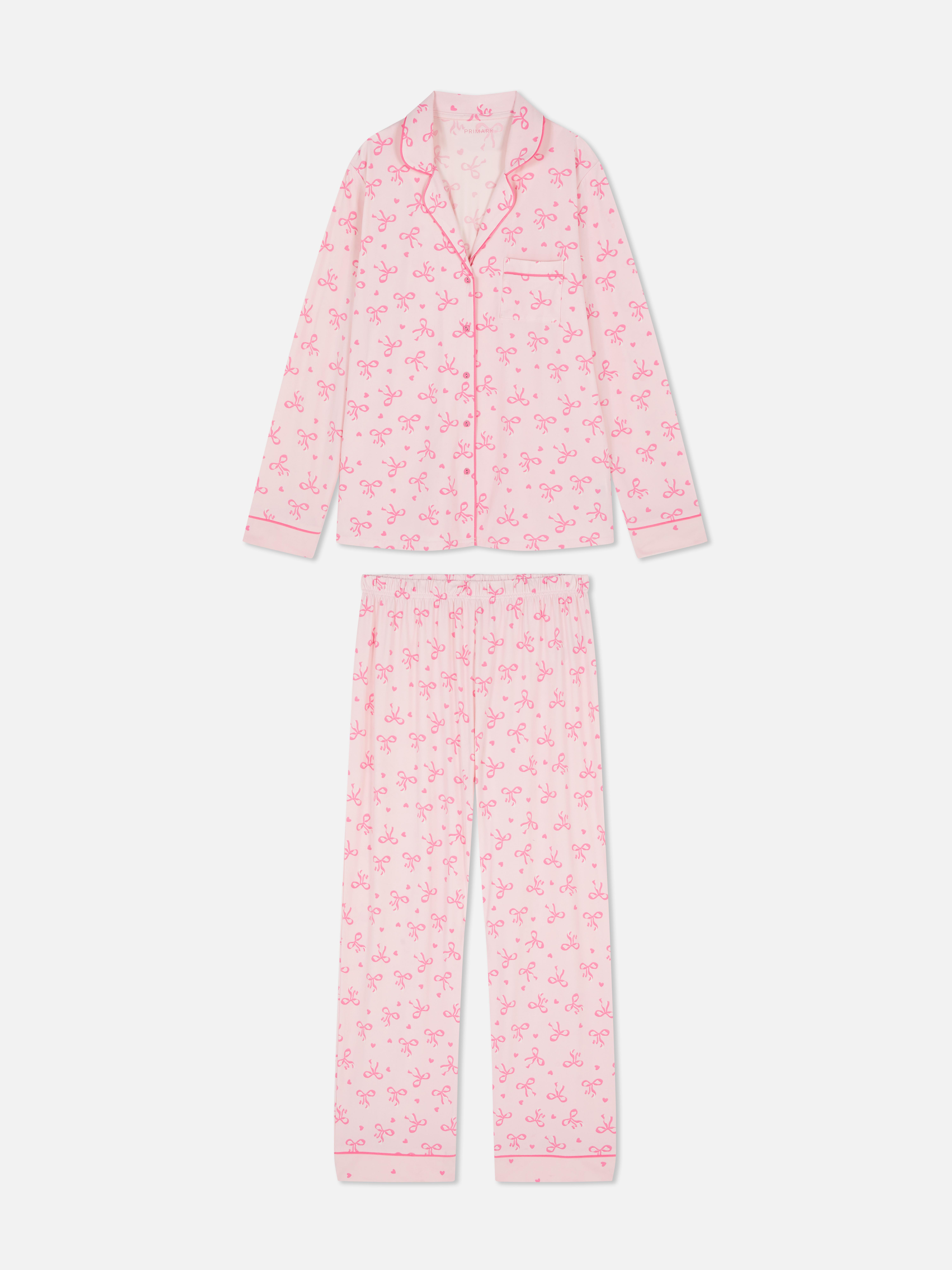 Pijama de corte boyfriend estampado