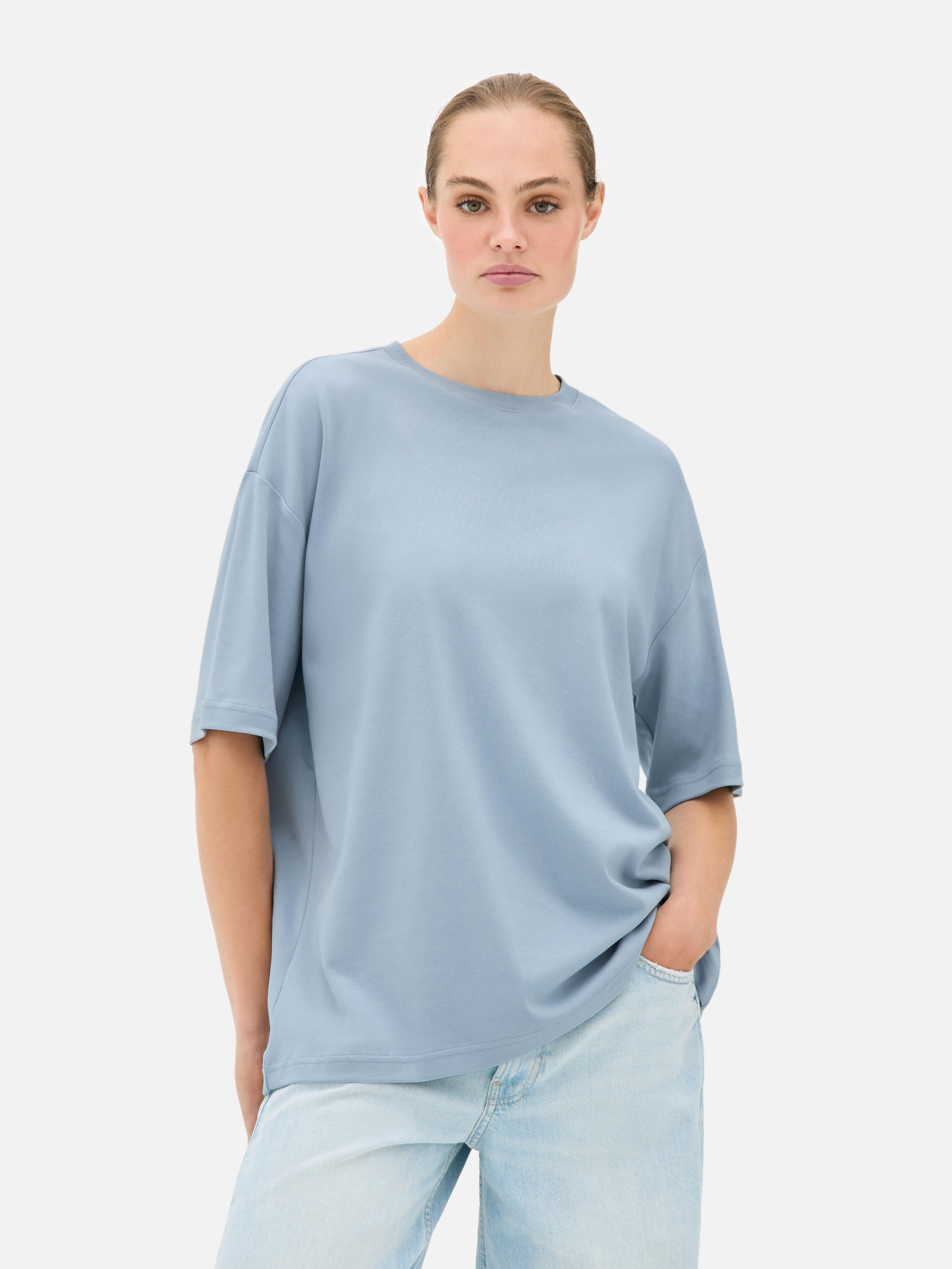 T-shirt algodão corte folgado