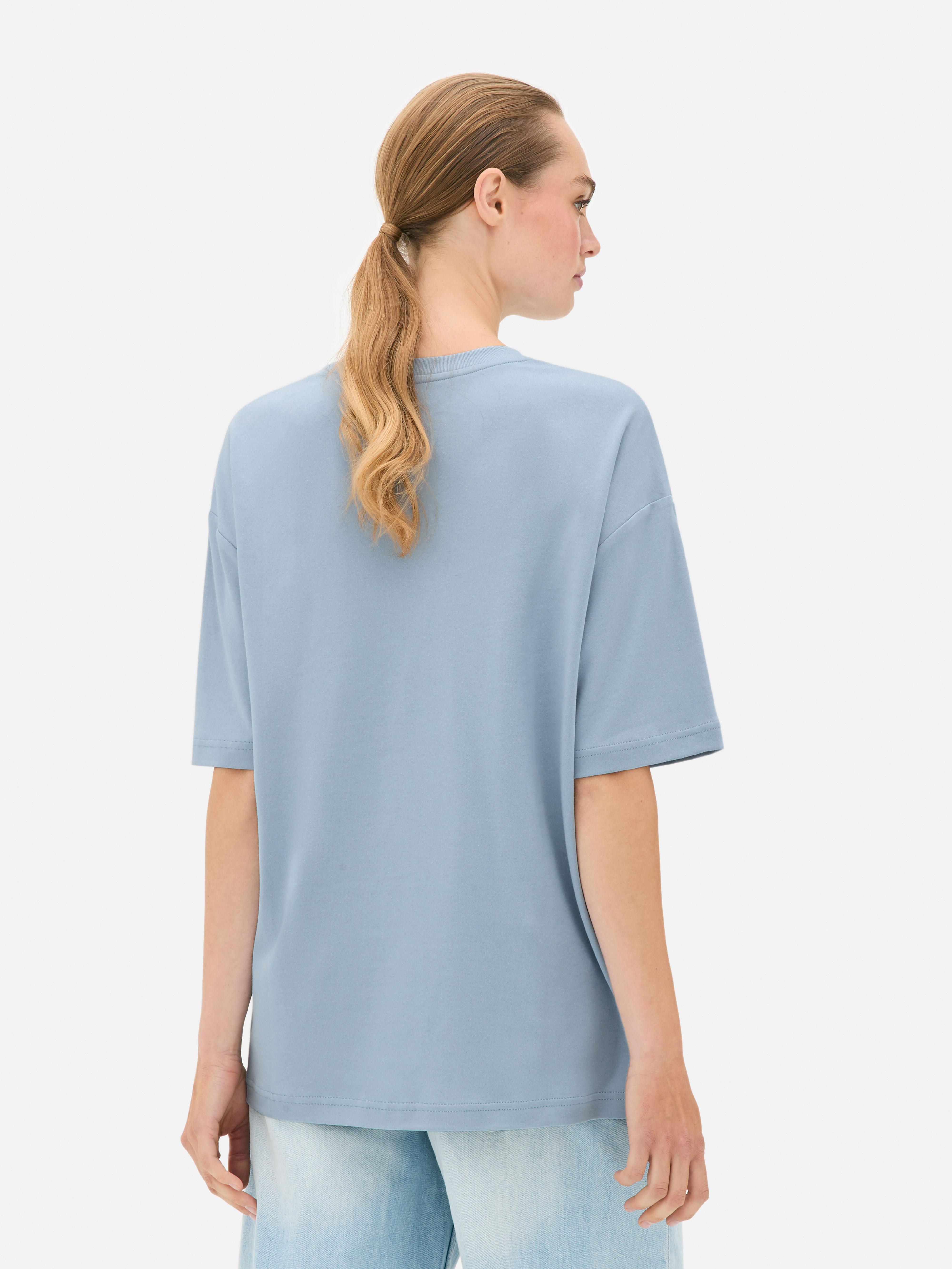 T-shirt algodão corte folgado