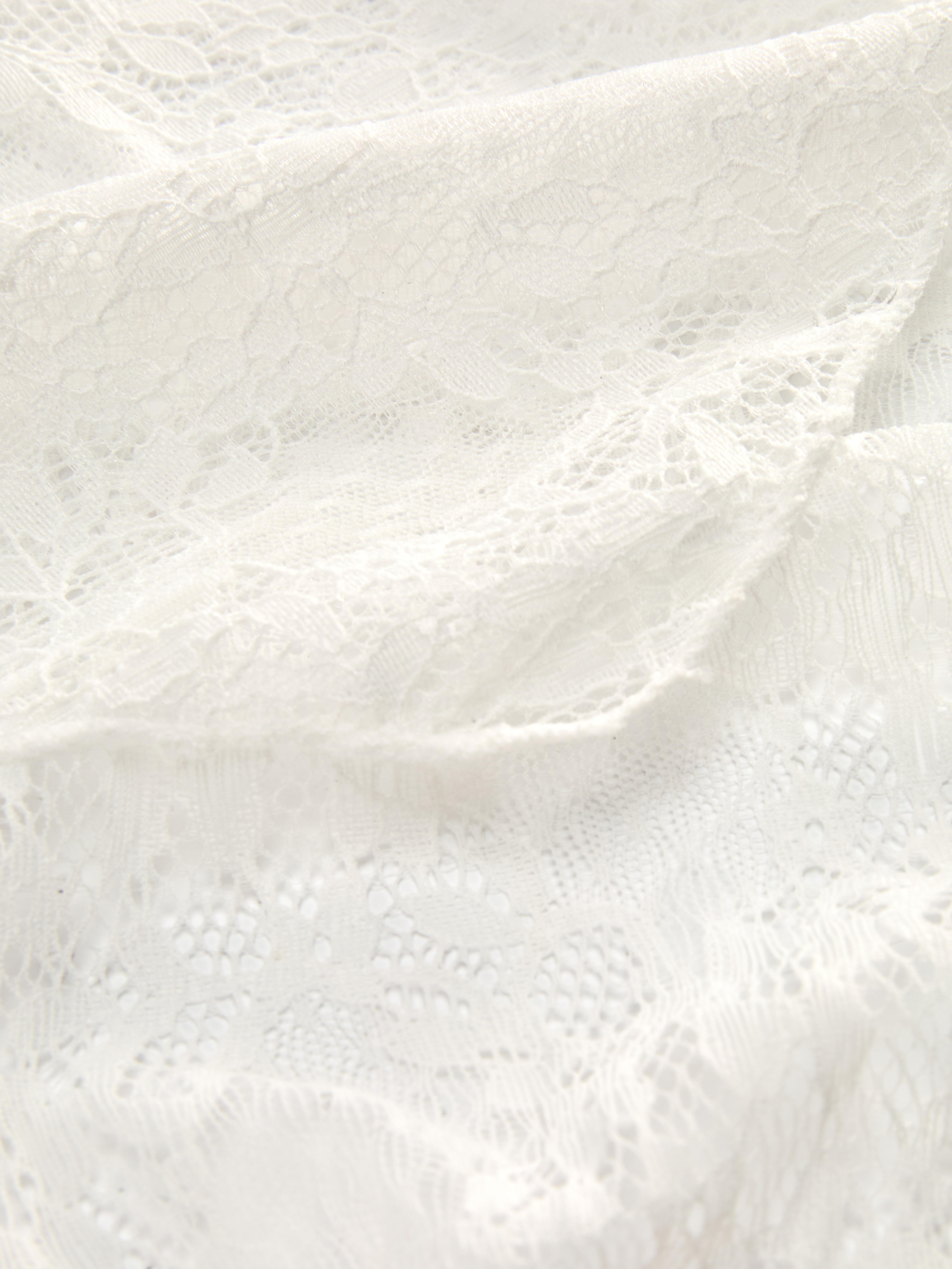 Bandana blanc en dentelle