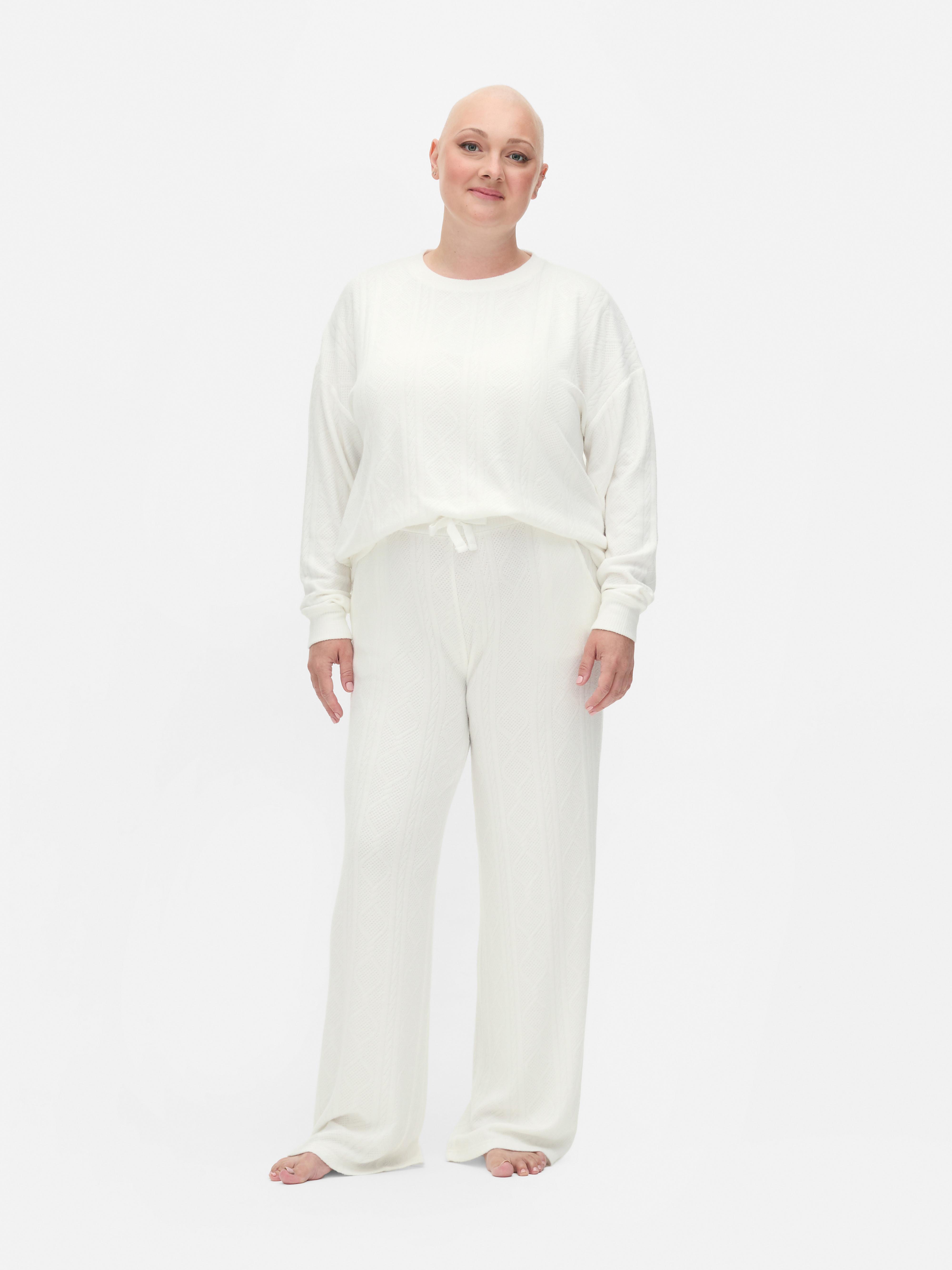 Super Soft Cable Straight Leg Pyjama Bottoms