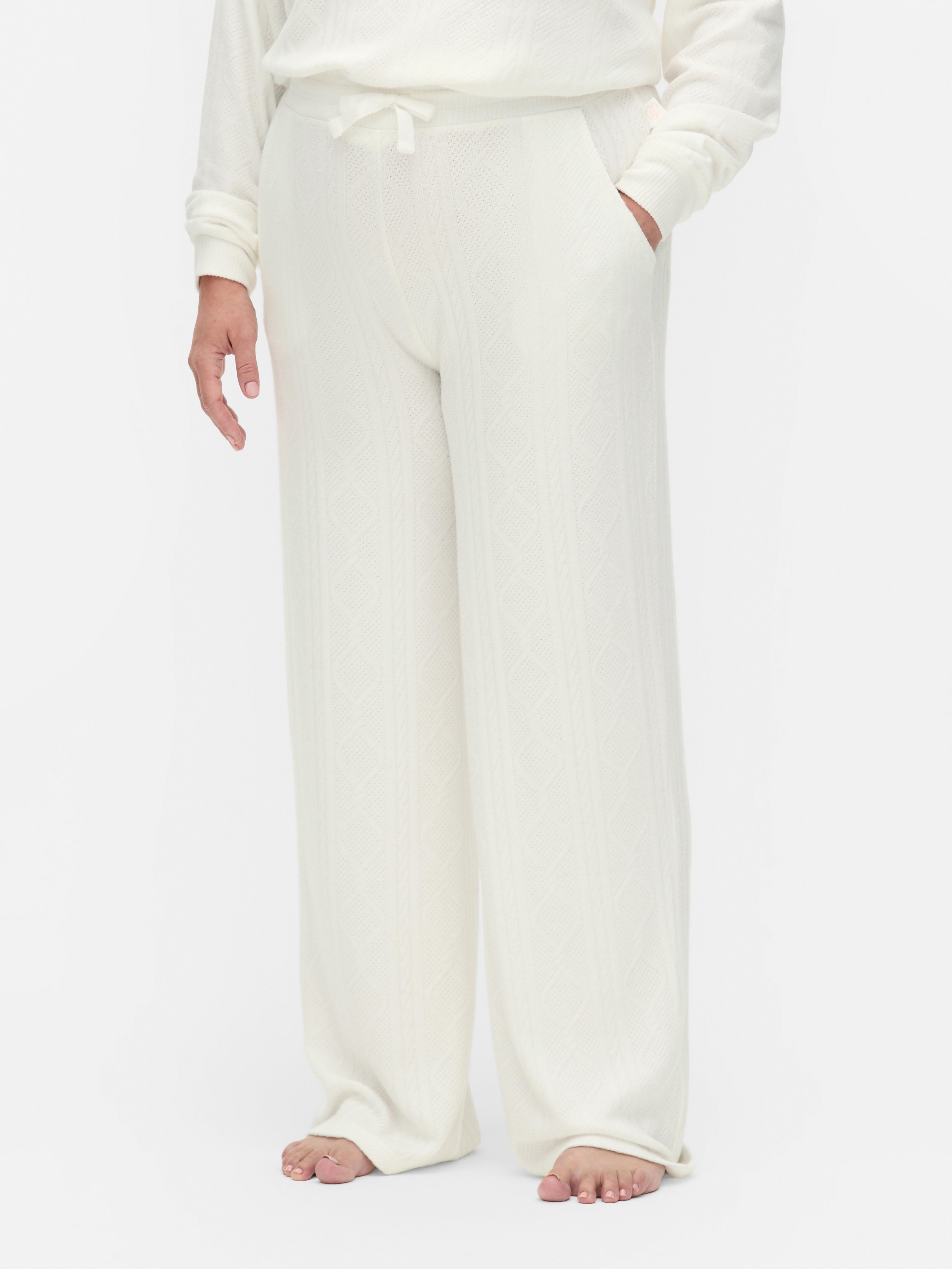 Super Soft Cable Straight Leg Pyjama Bottoms