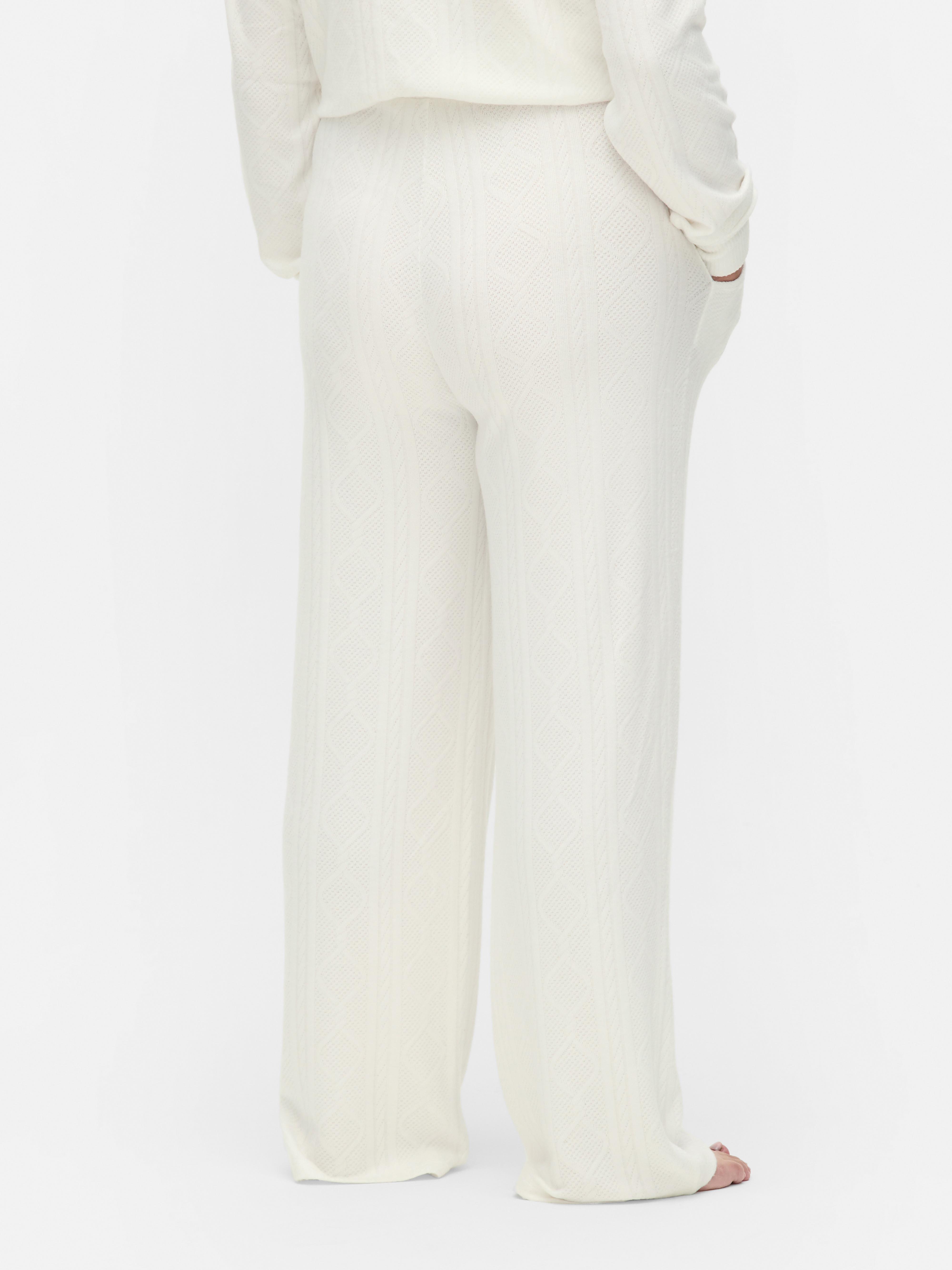 Super Soft Cable Straight Leg Pyjama Bottoms