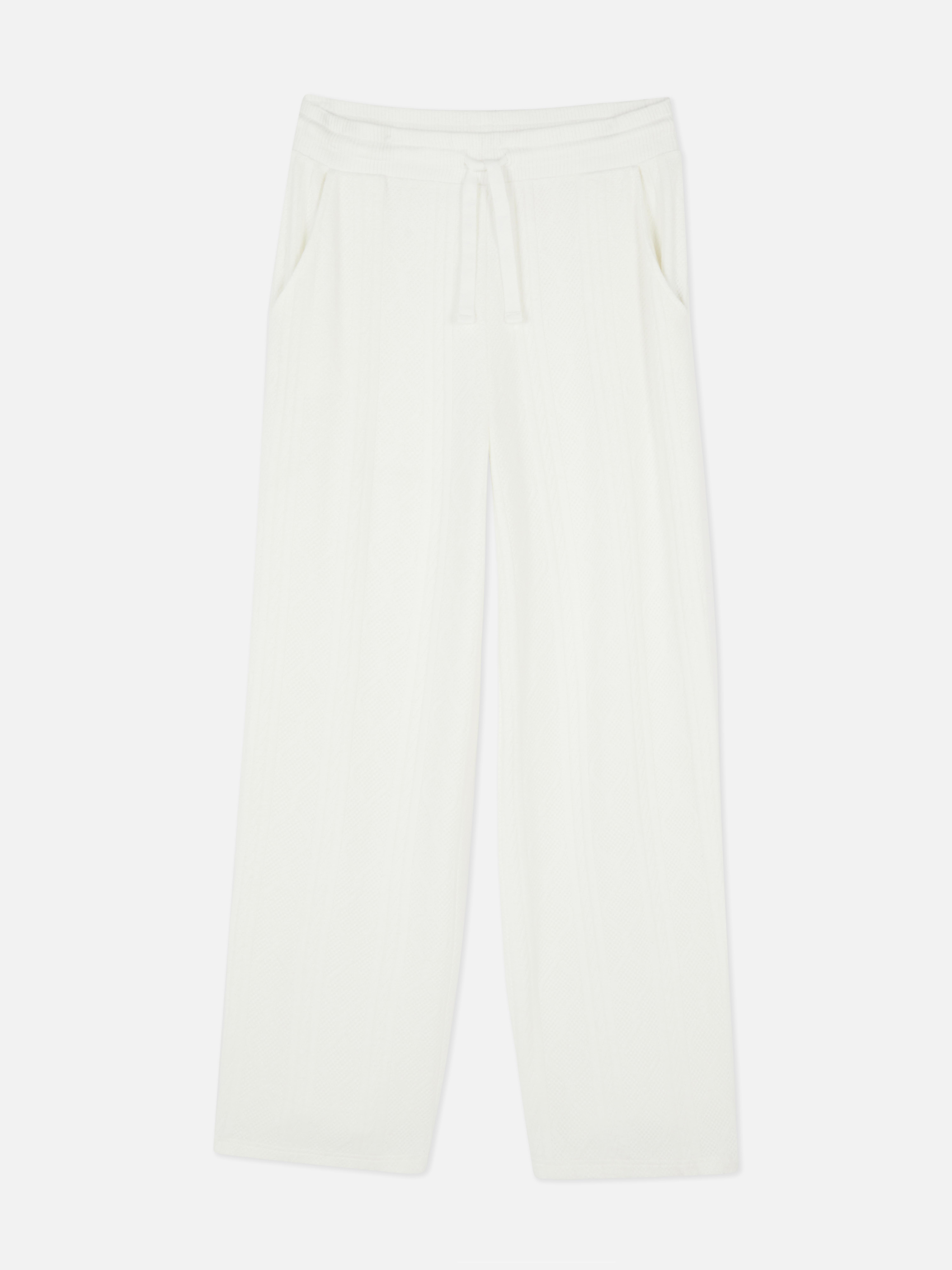 Super Soft Cable Straight Leg Pyjama Bottoms