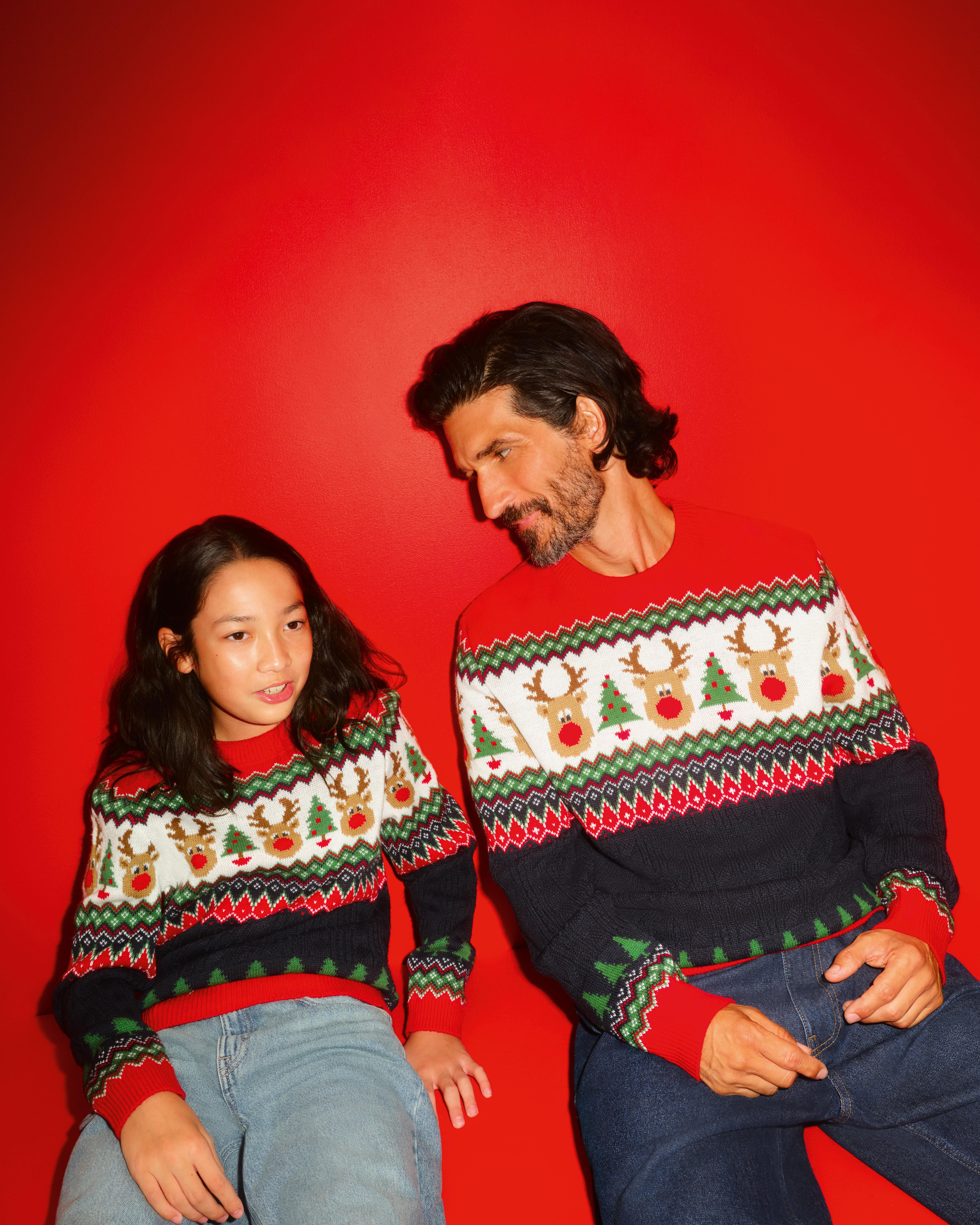 7-15yrs | Kid’s Reindeer Fair Isle Family Twinning Jumper