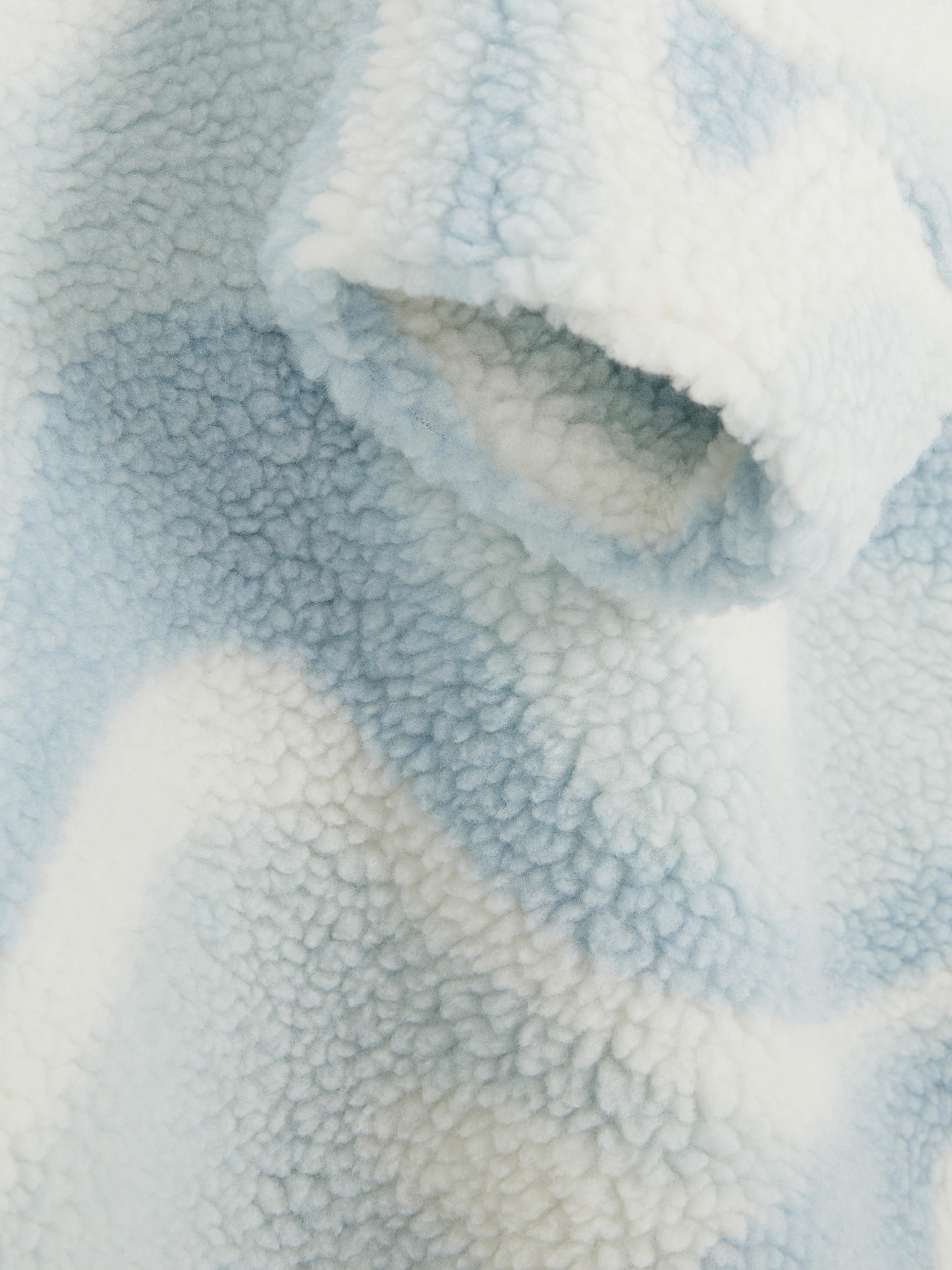 Printed Half Zip Borg Fleece