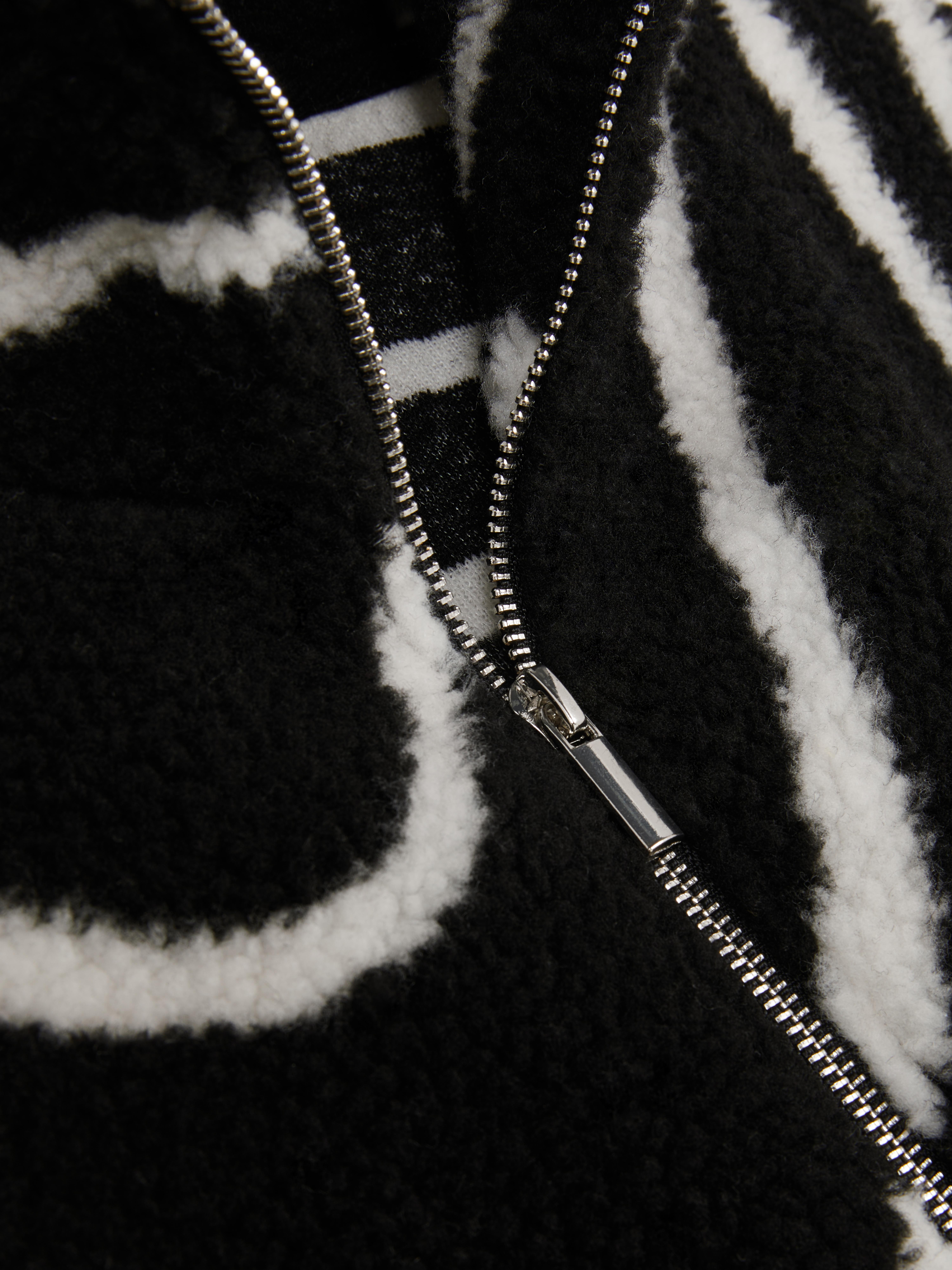 Printed Half Zip Borg Fleece