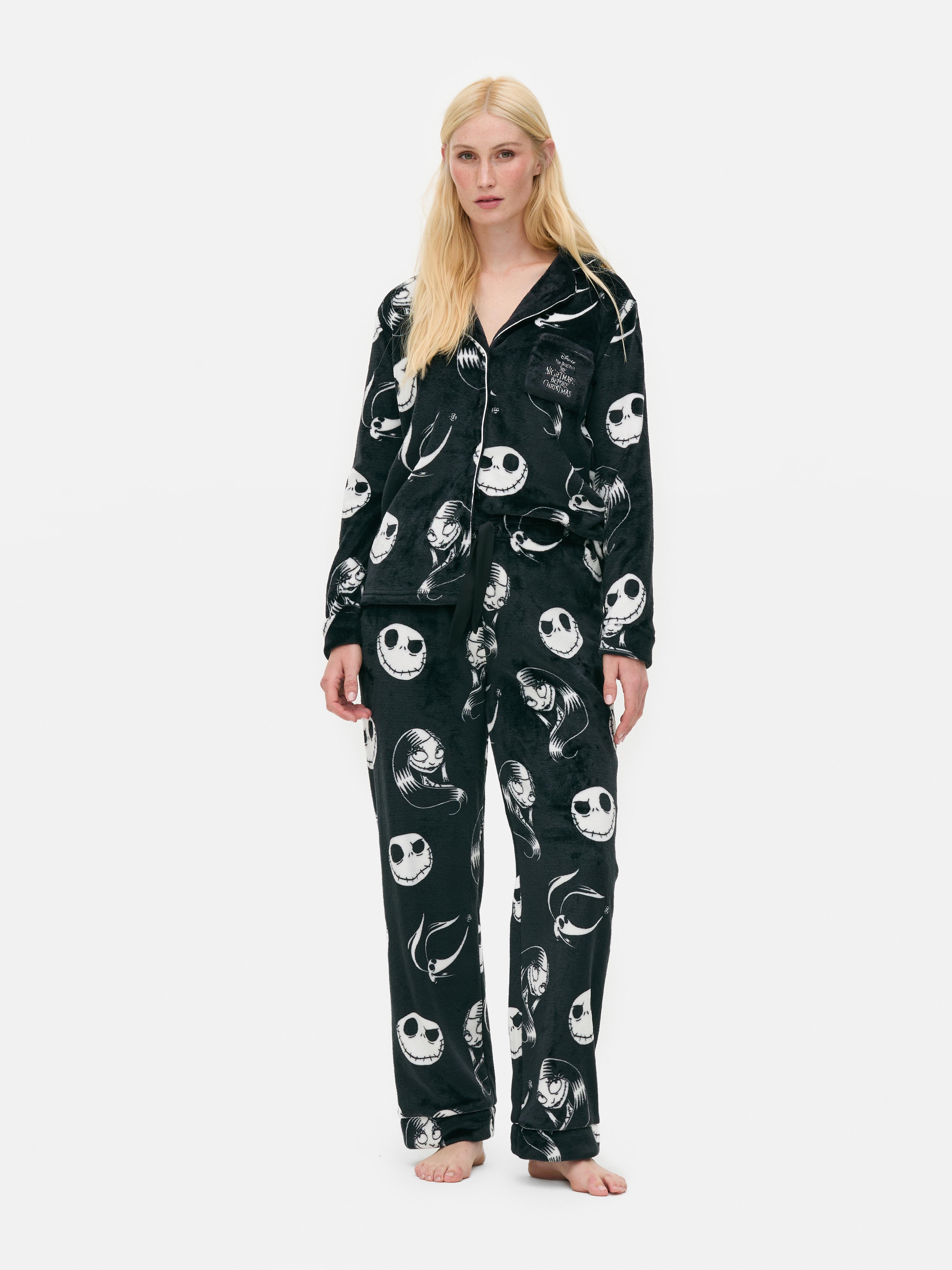 Chemise de pyjama duveteuse Disney L'Étrange Noël de monsieur Jack de Tim Burton