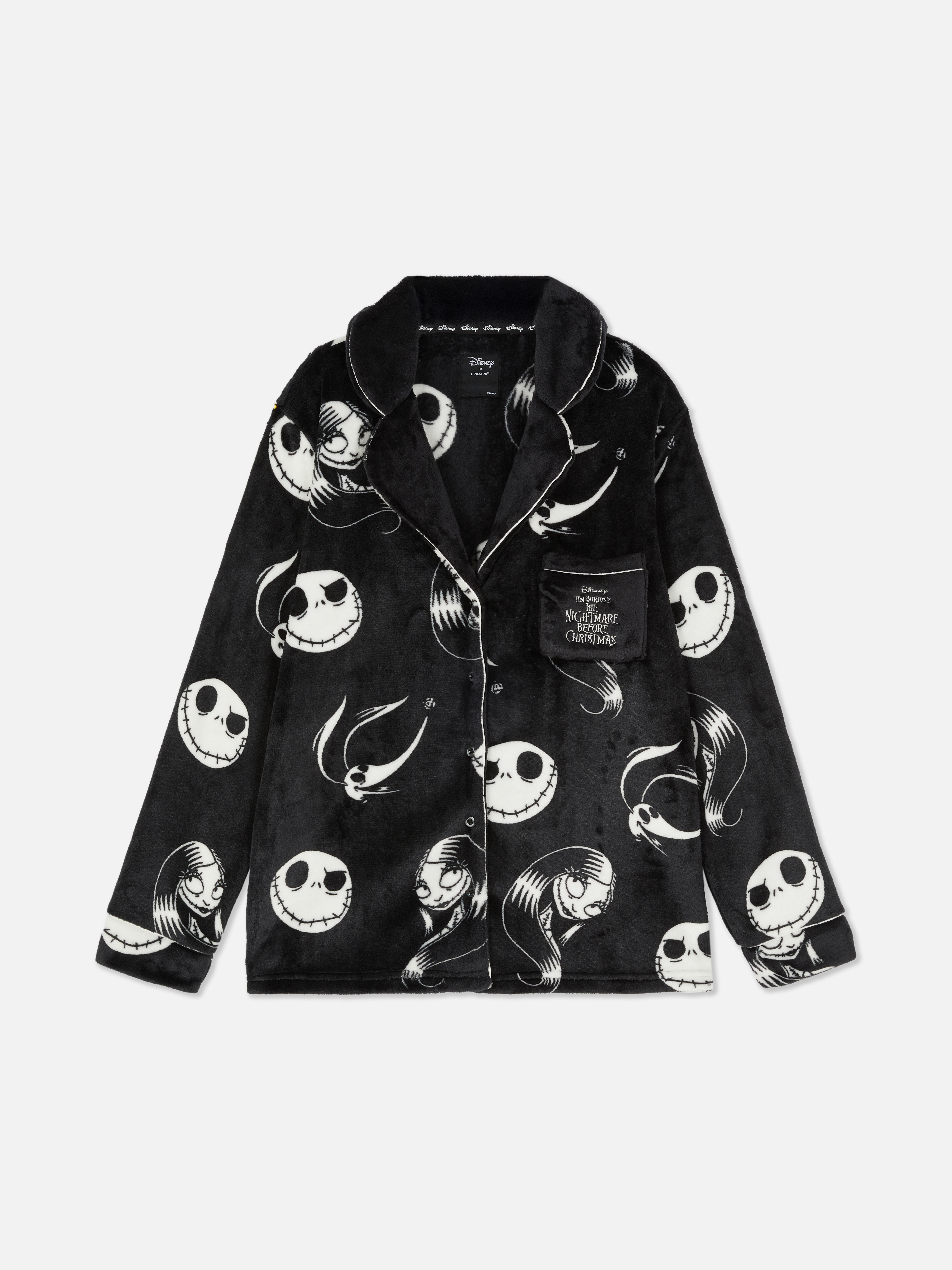 Chemise de pyjama duveteuse Disney L'Étrange Noël de monsieur Jack de Tim Burton