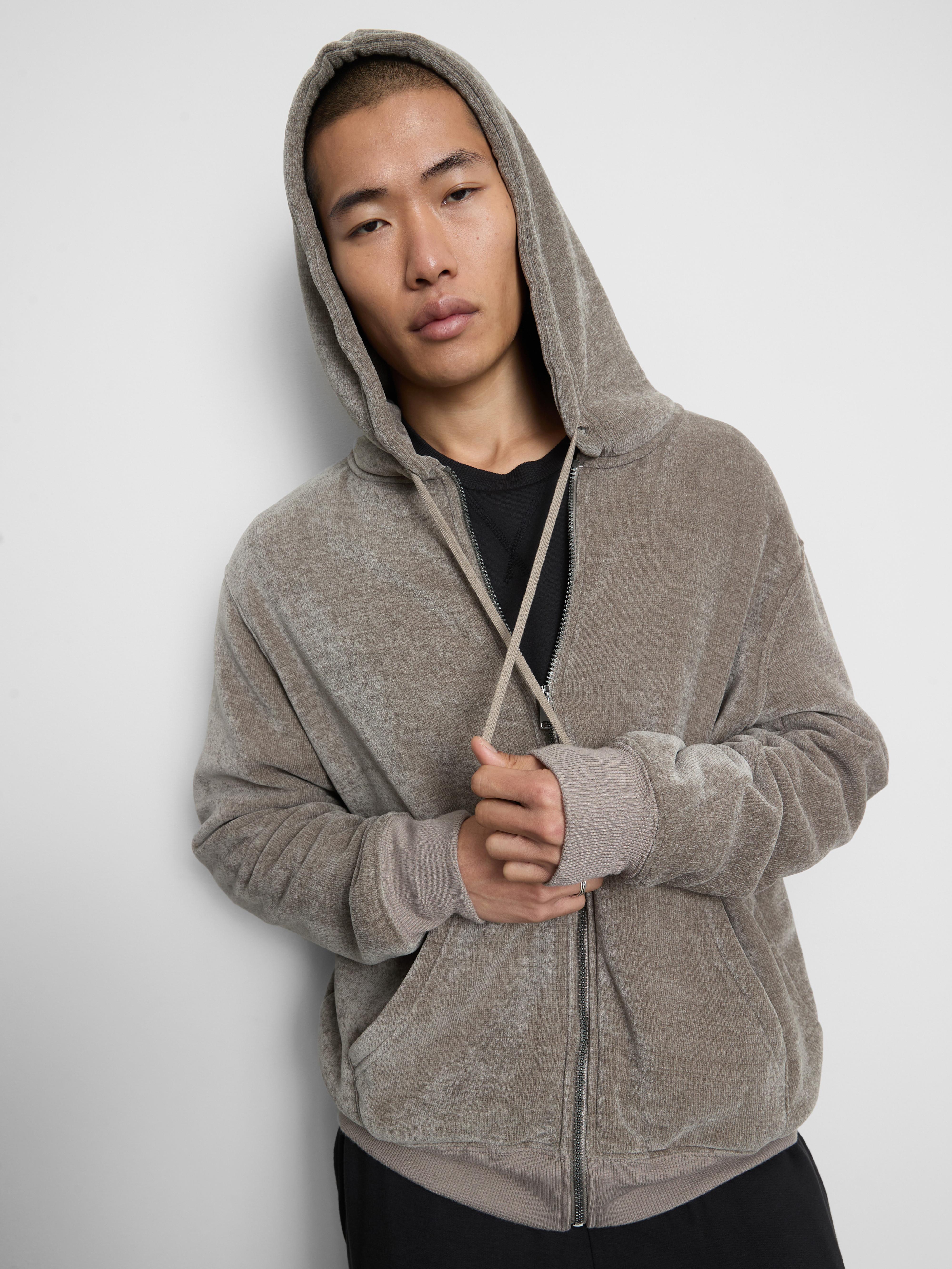 Chenille Zip-Up Lounge Hoodie