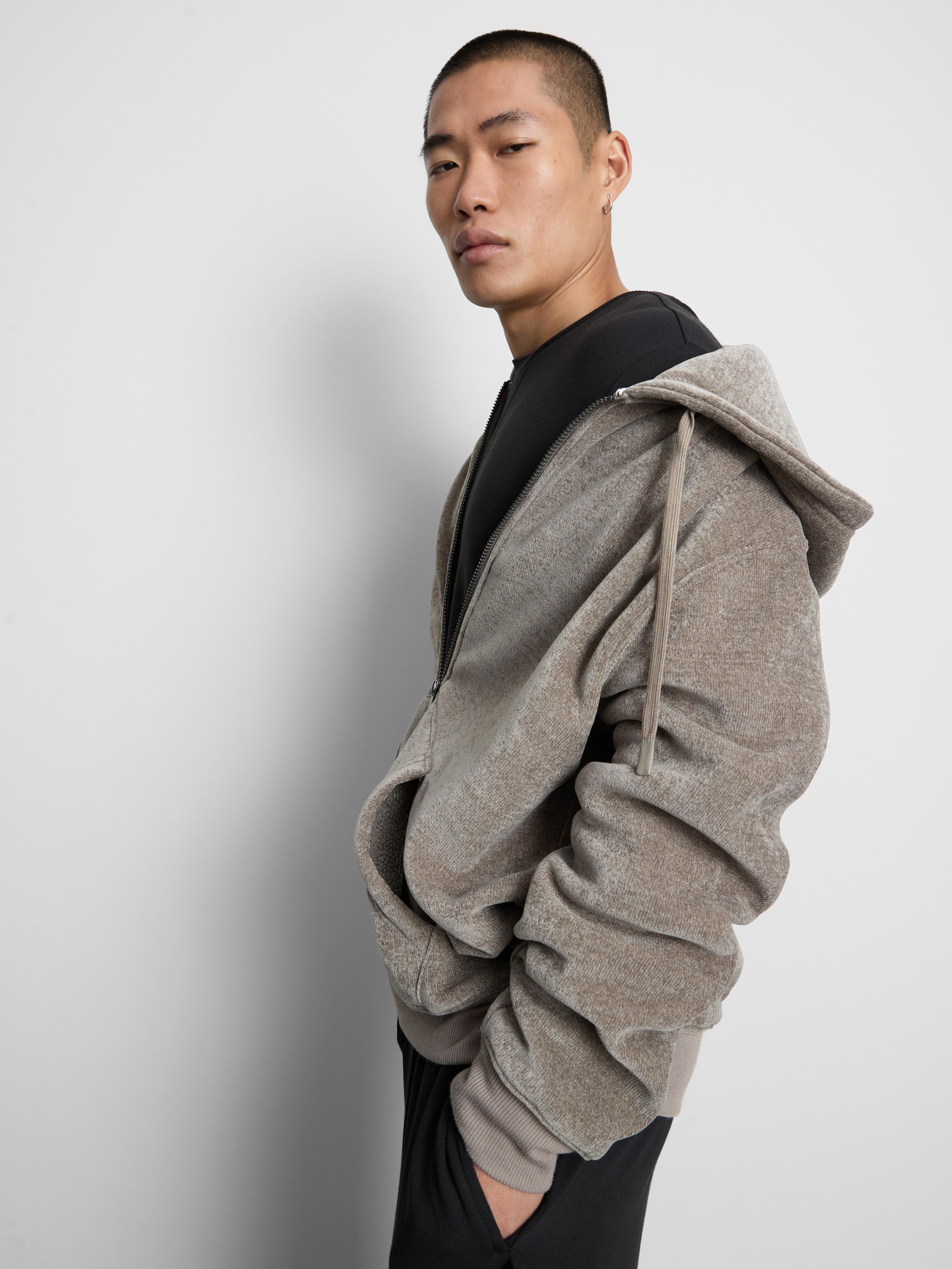 Chenille Zip-Up Lounge Hoodie