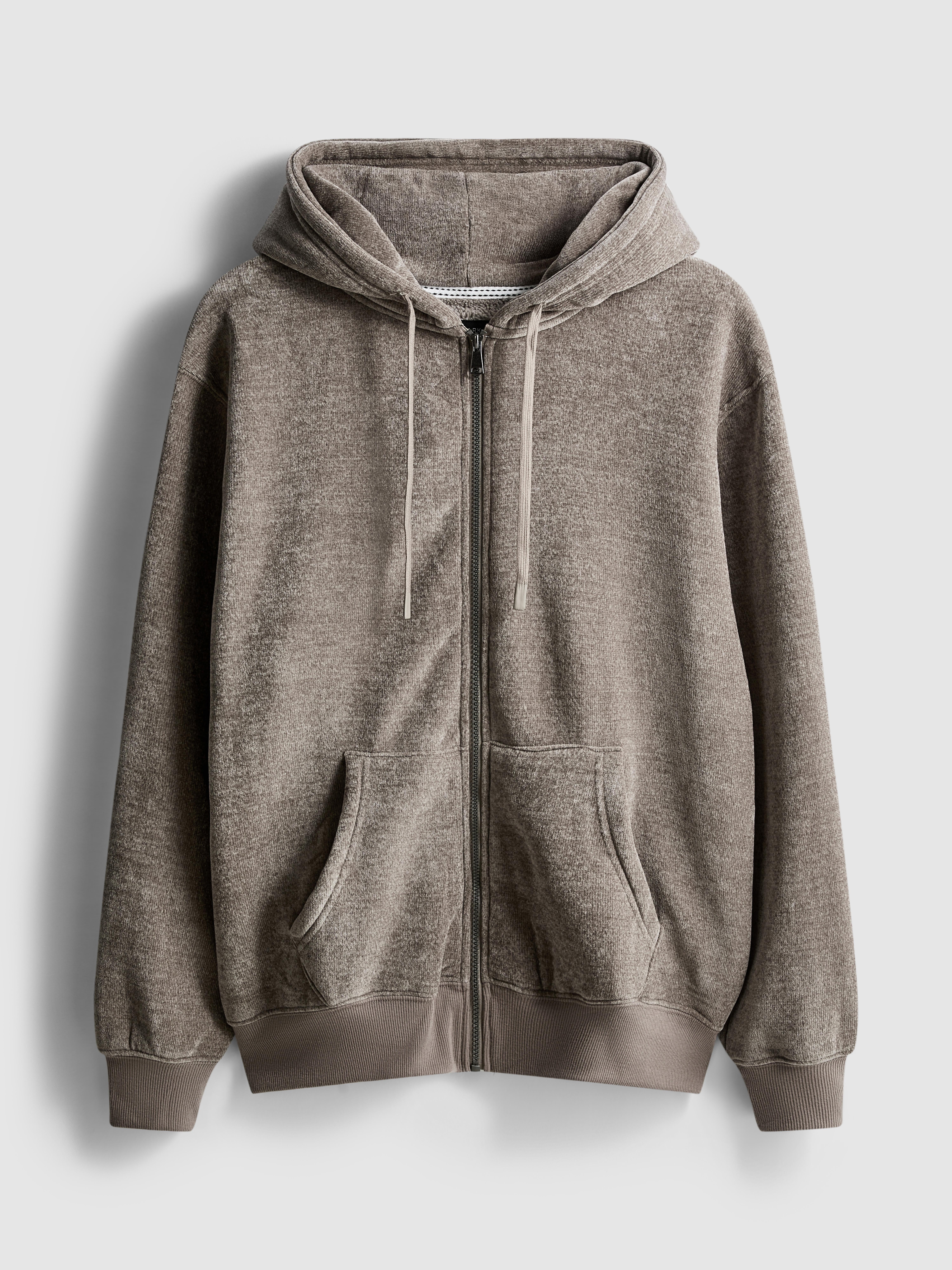 Chenille Zip-Up Lounge Hoodie