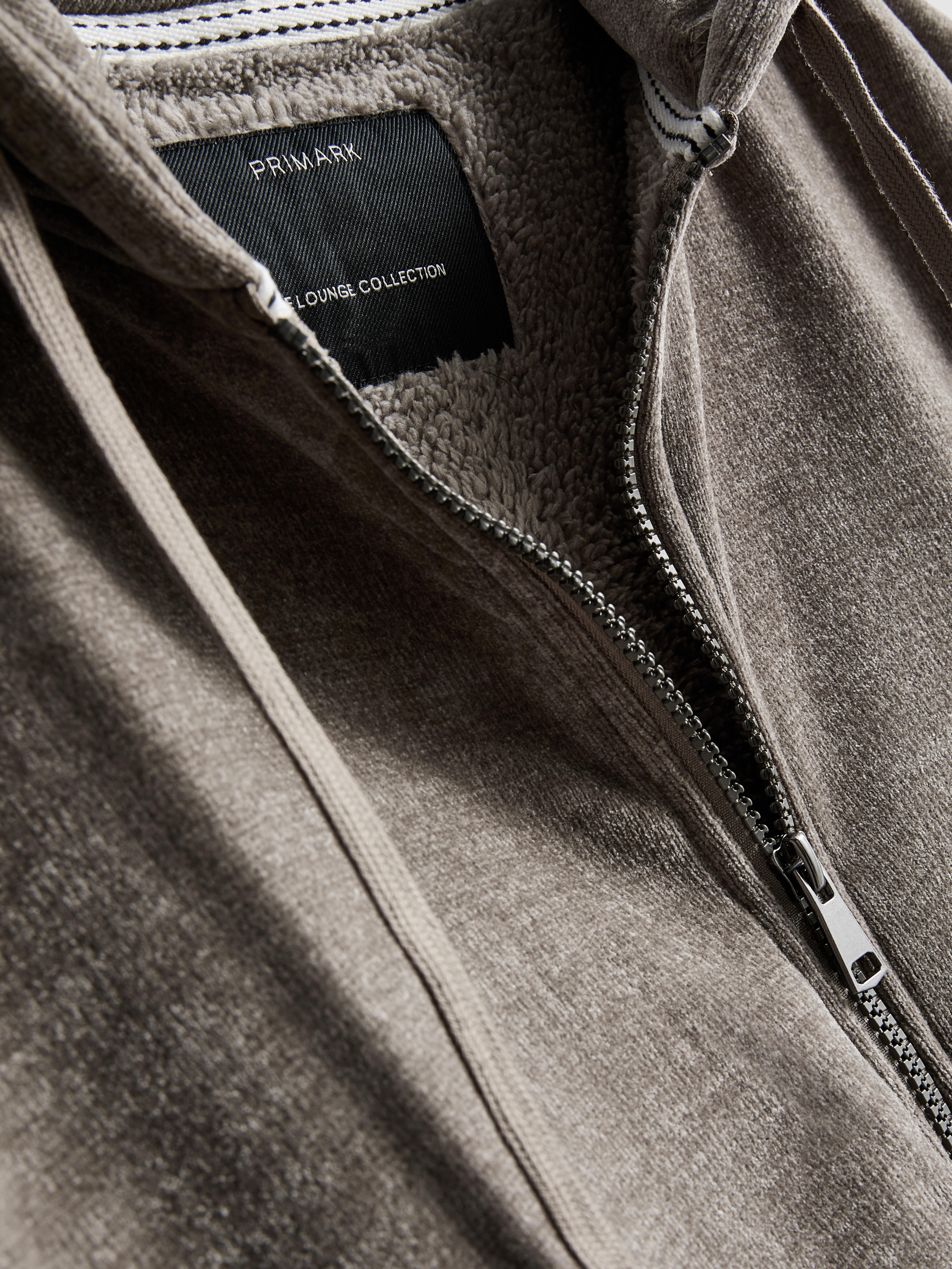 Chenille Zip-Up Lounge Hoodie