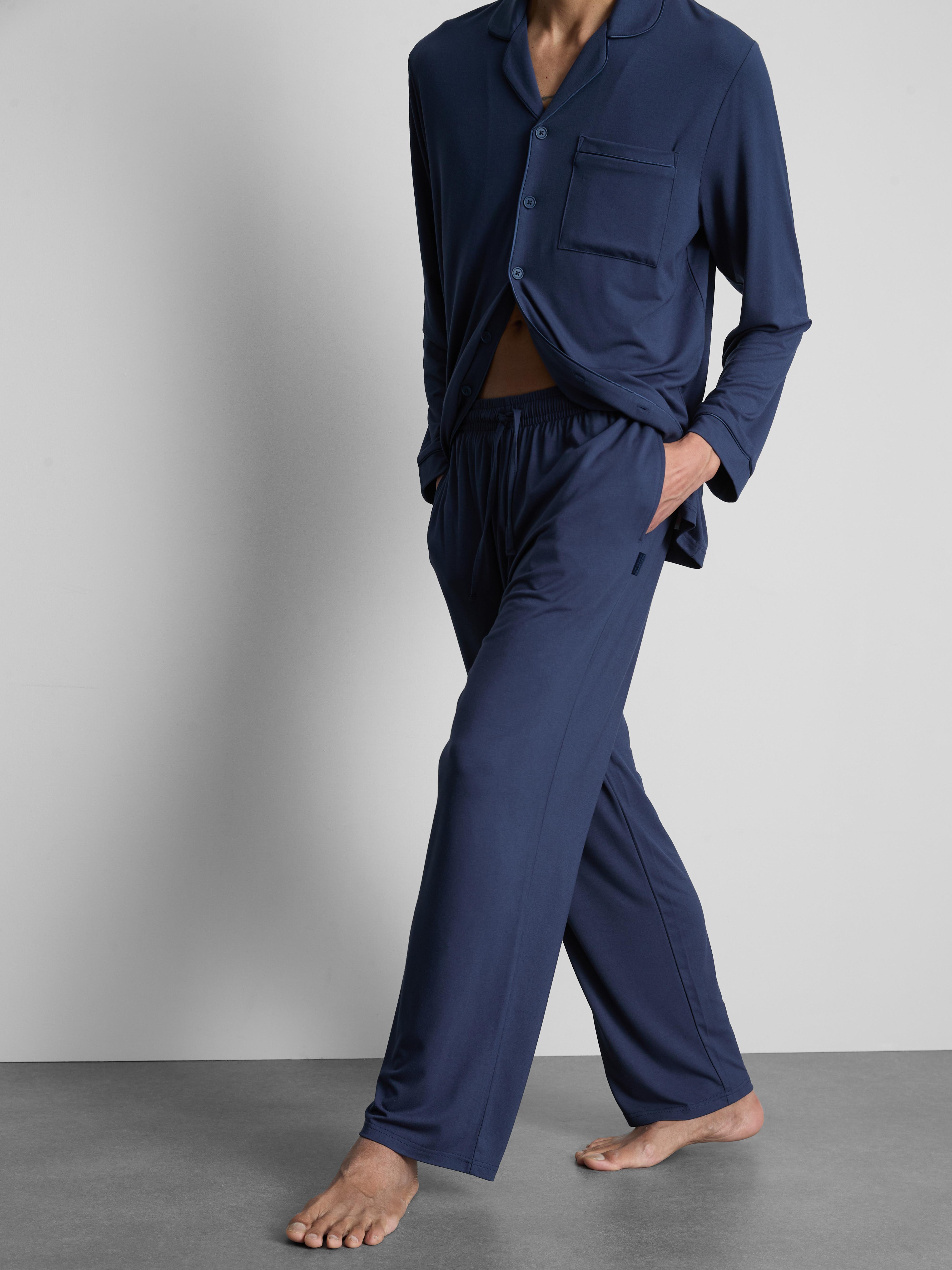 Men's Navy Straight-Leg Pajama Bottoms