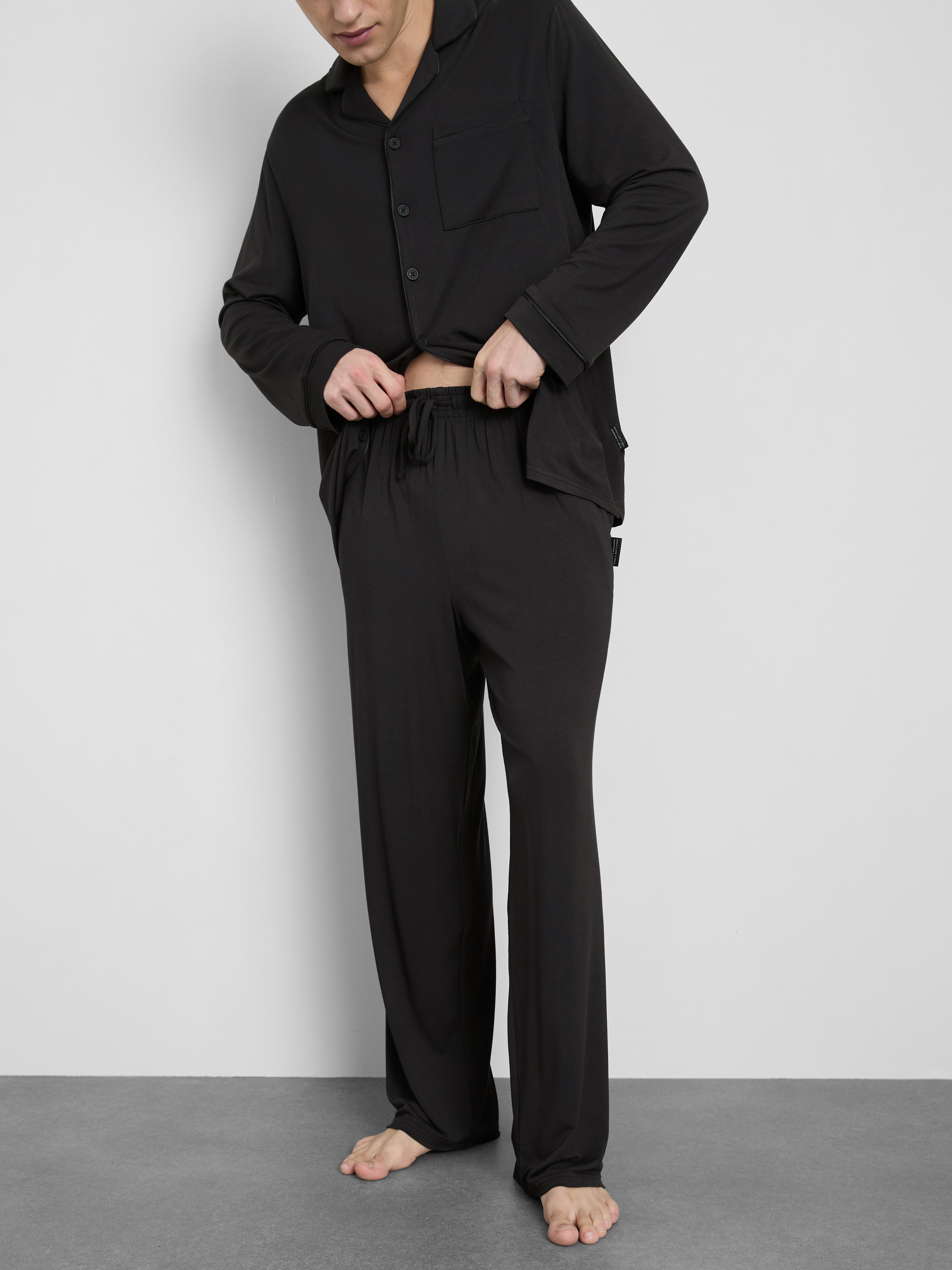 Pyžamové kalhoty s rovnými nohavicemi