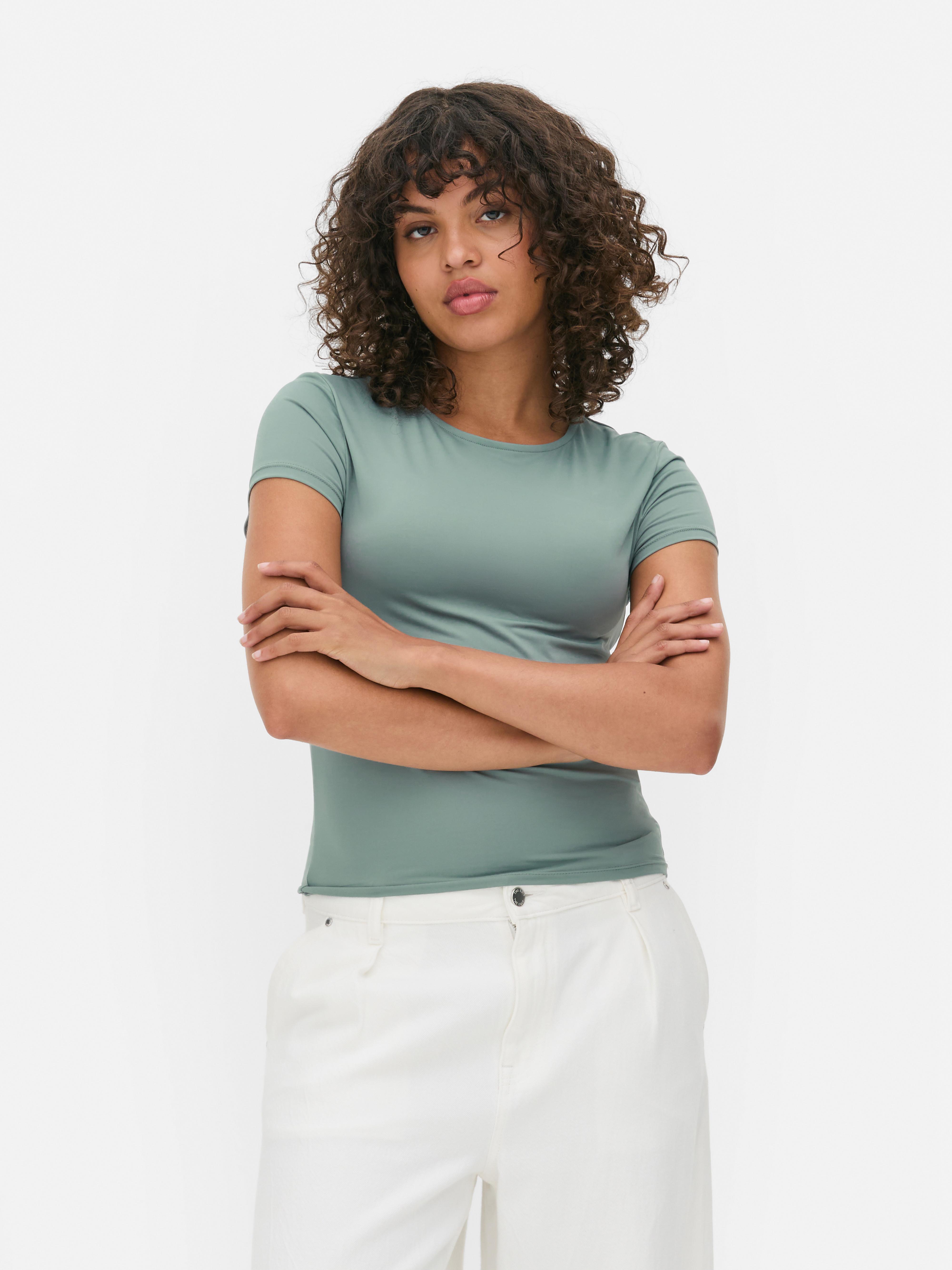 Aansluitend T-shirt met ronde hals