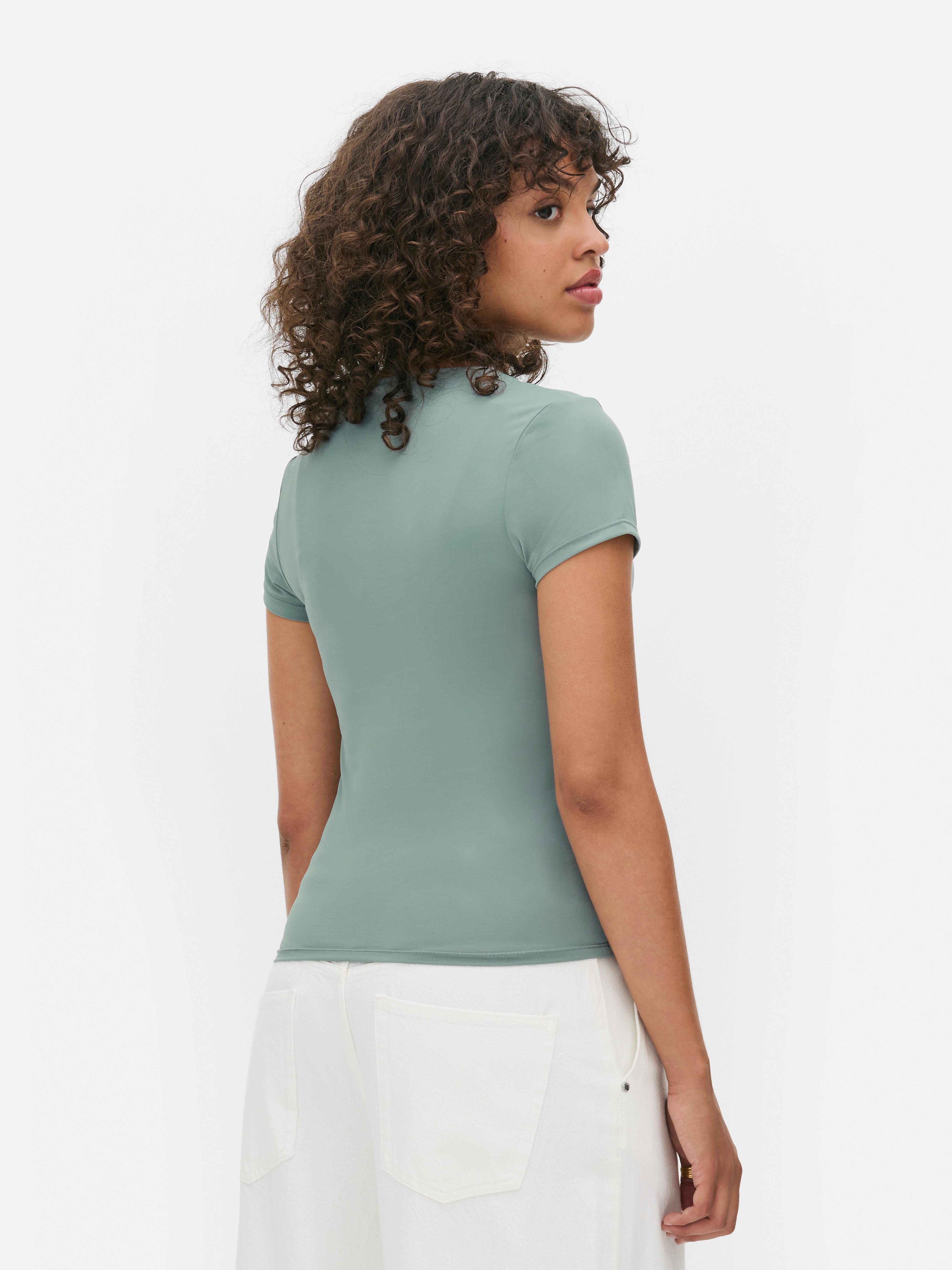 Aansluitend T-shirt met ronde hals
