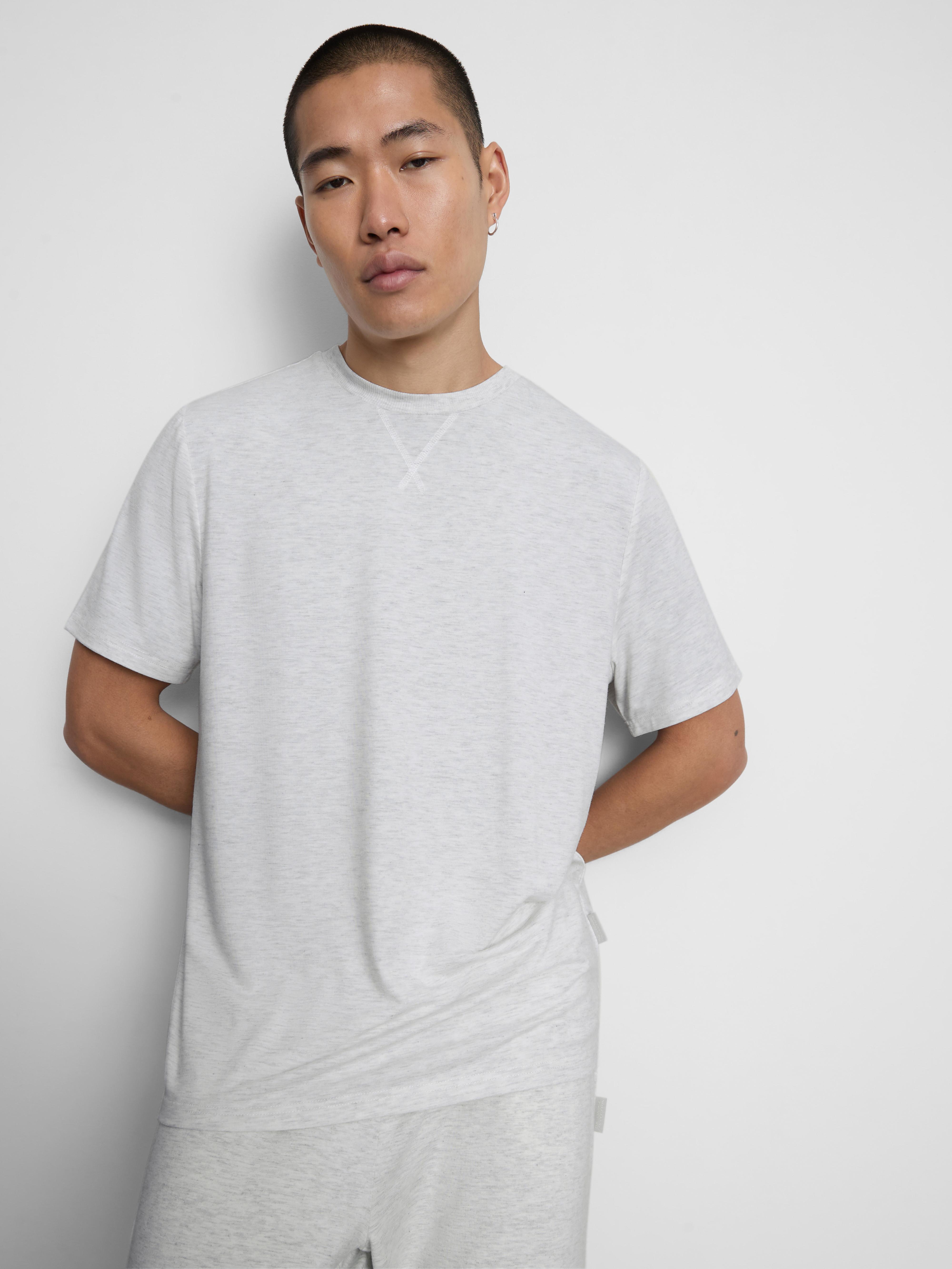 Men's Gray Heather Short Sleeve Pajama Top