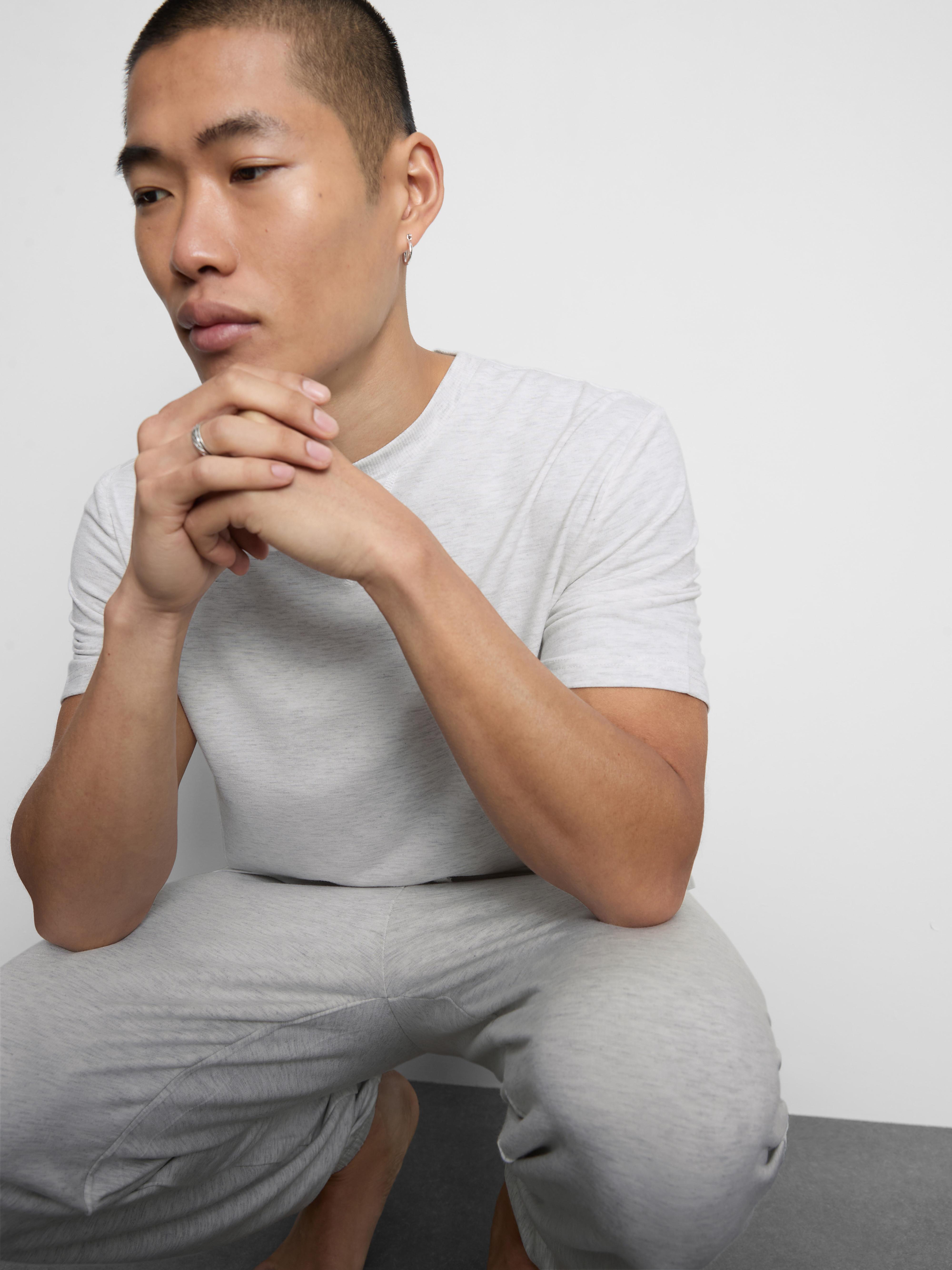 Men's Gray Heather Short Sleeve Pajama Top