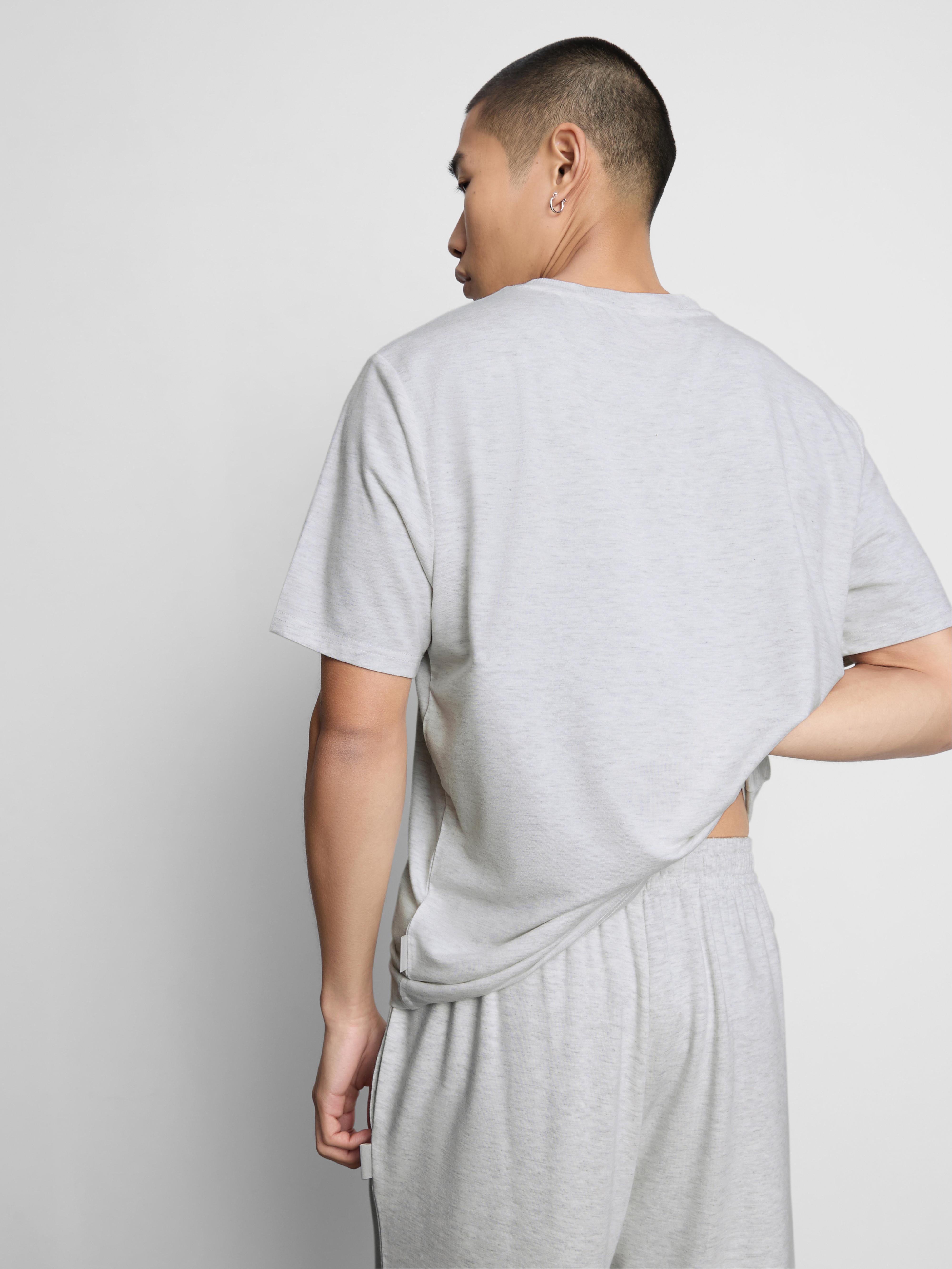 Men's Gray Heather Short Sleeve Pajama Top