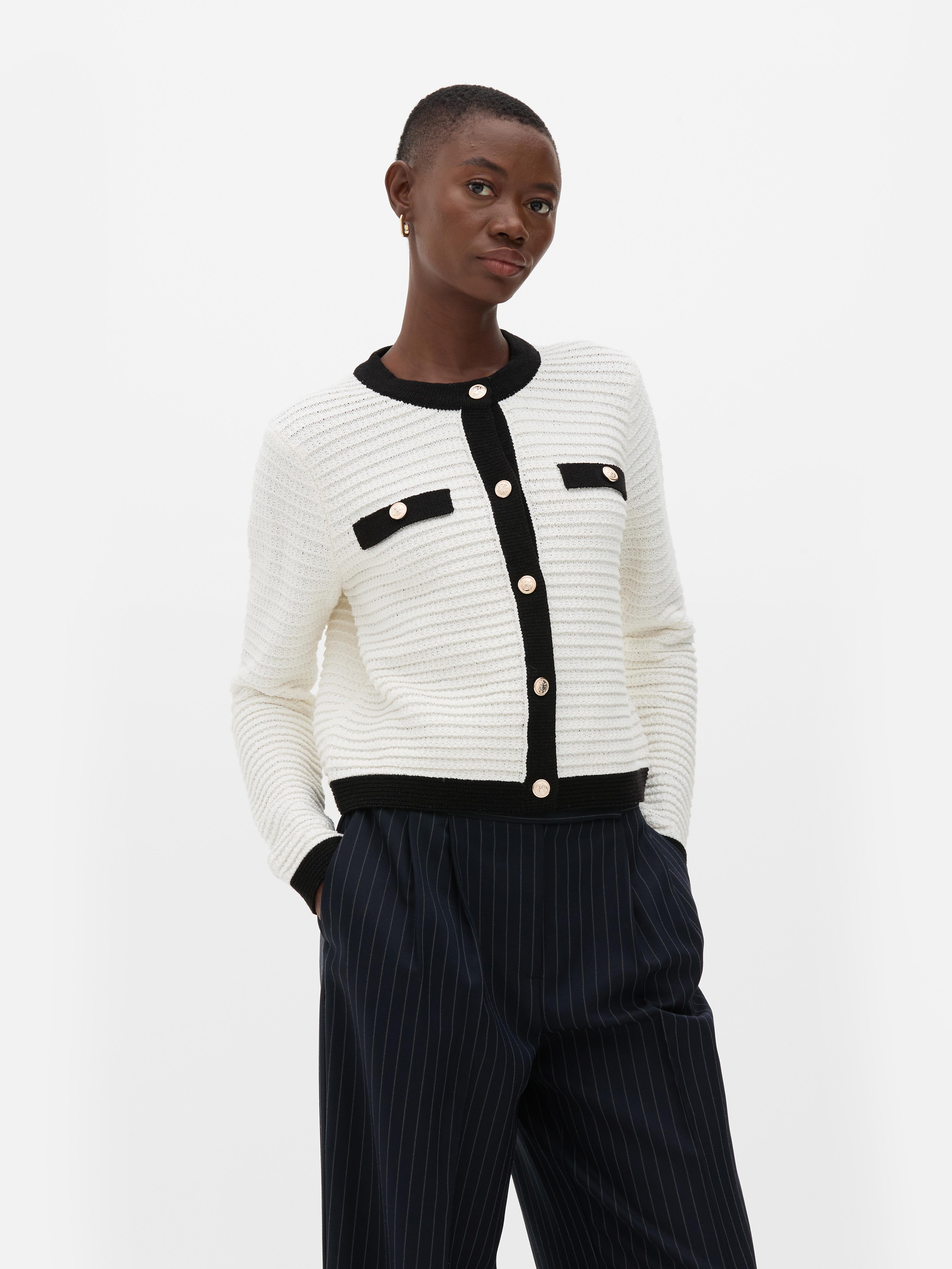 Gerippter, luxuriöser Cardigan