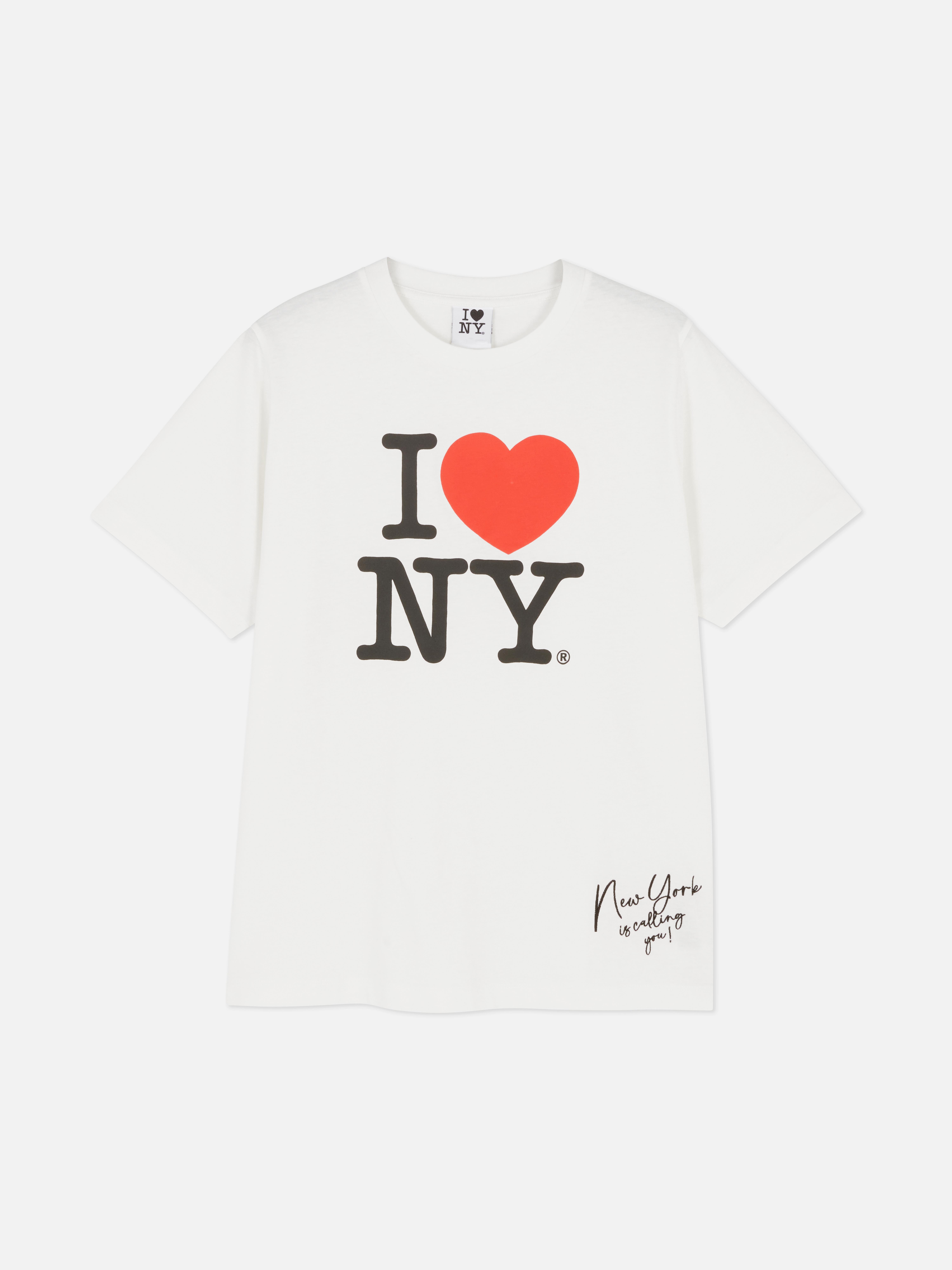 T-shirt classique à col ras-du-cou I Love NY
