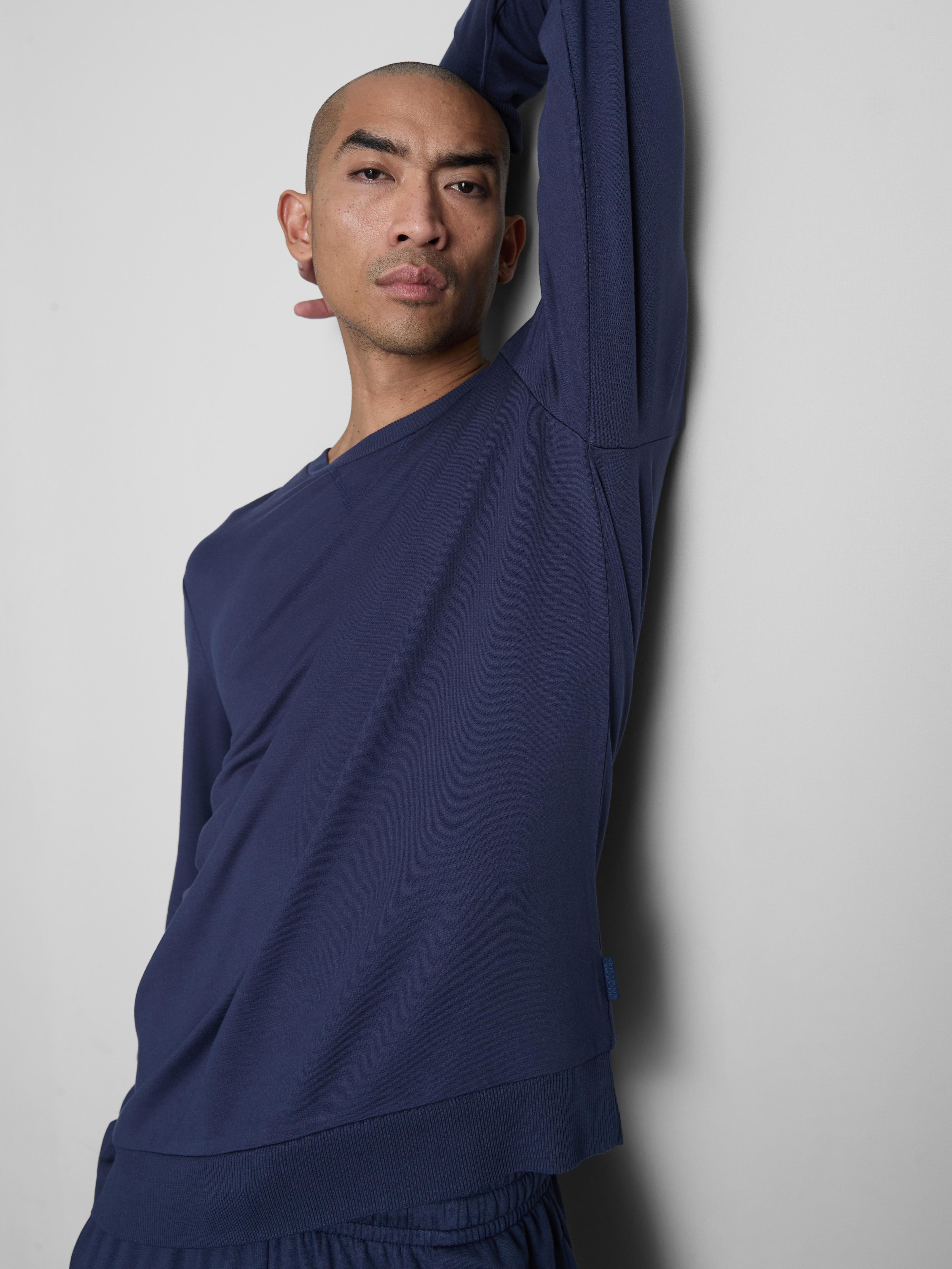 Men's Navy Long Sleeve Pajama Top