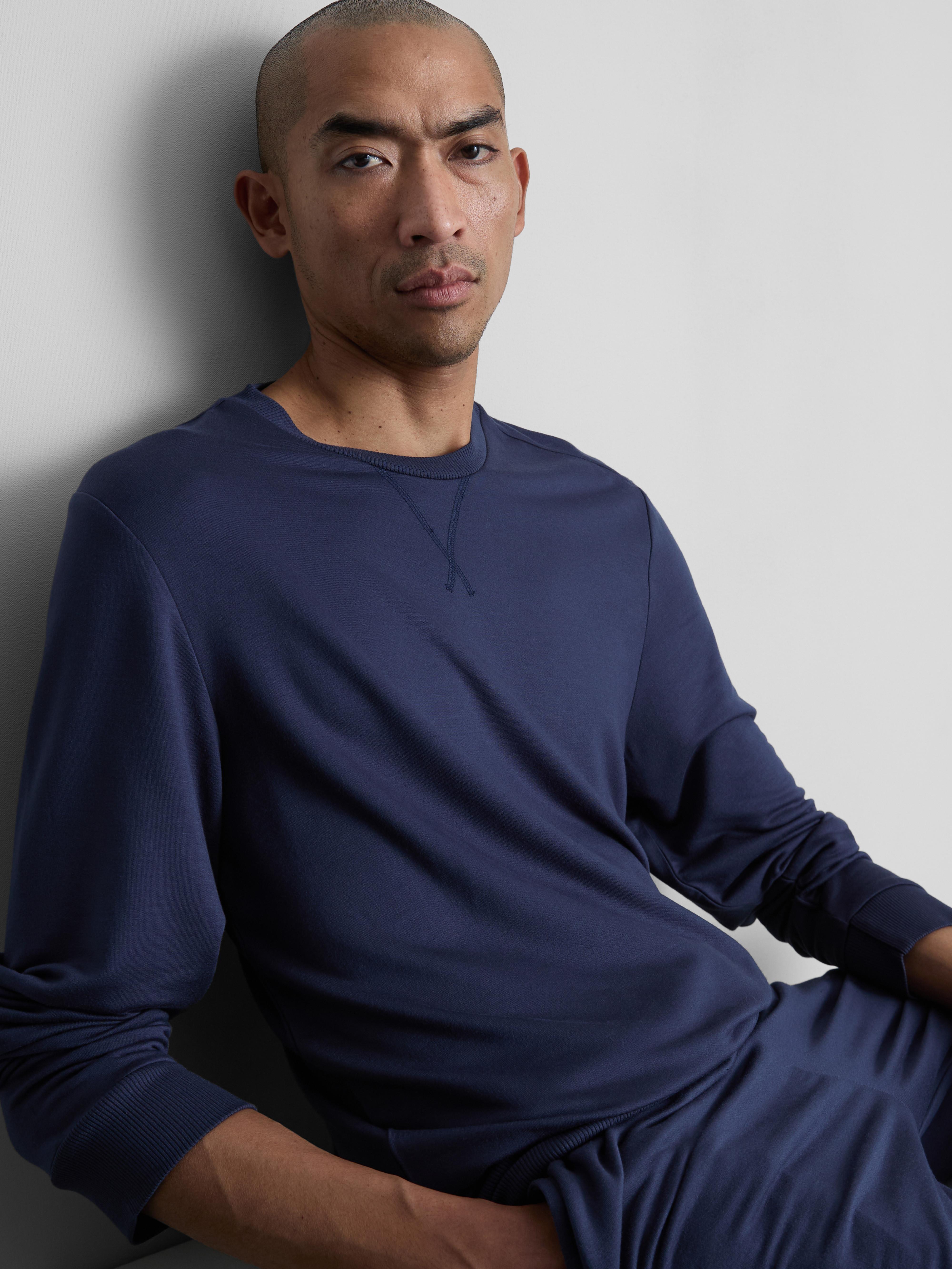 Men's Navy Long Sleeve Pajama Top