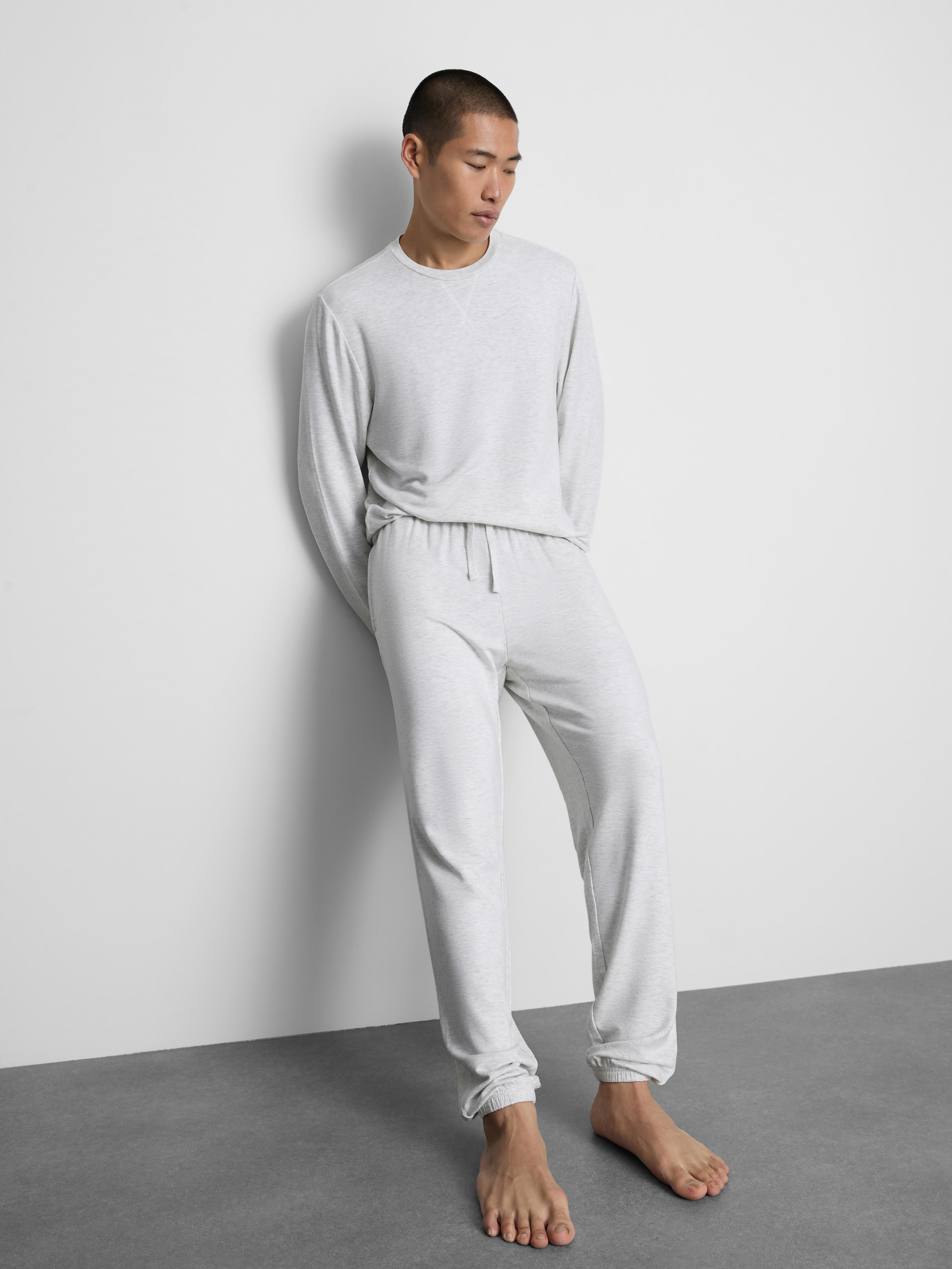 Men's Gray Heather Long Sleeve Pajama Top