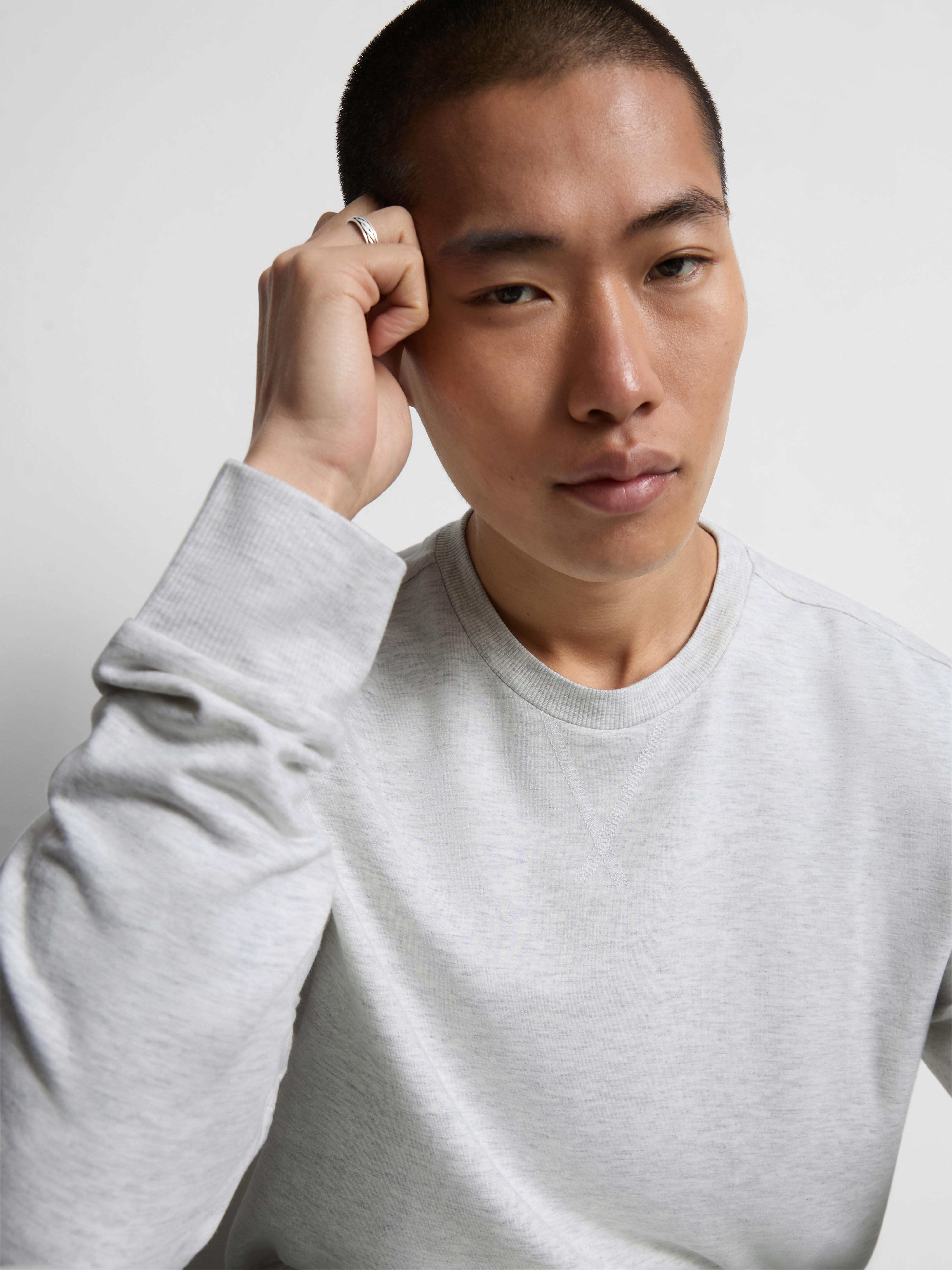 Men's Gray Heather Long Sleeve Pajama Top