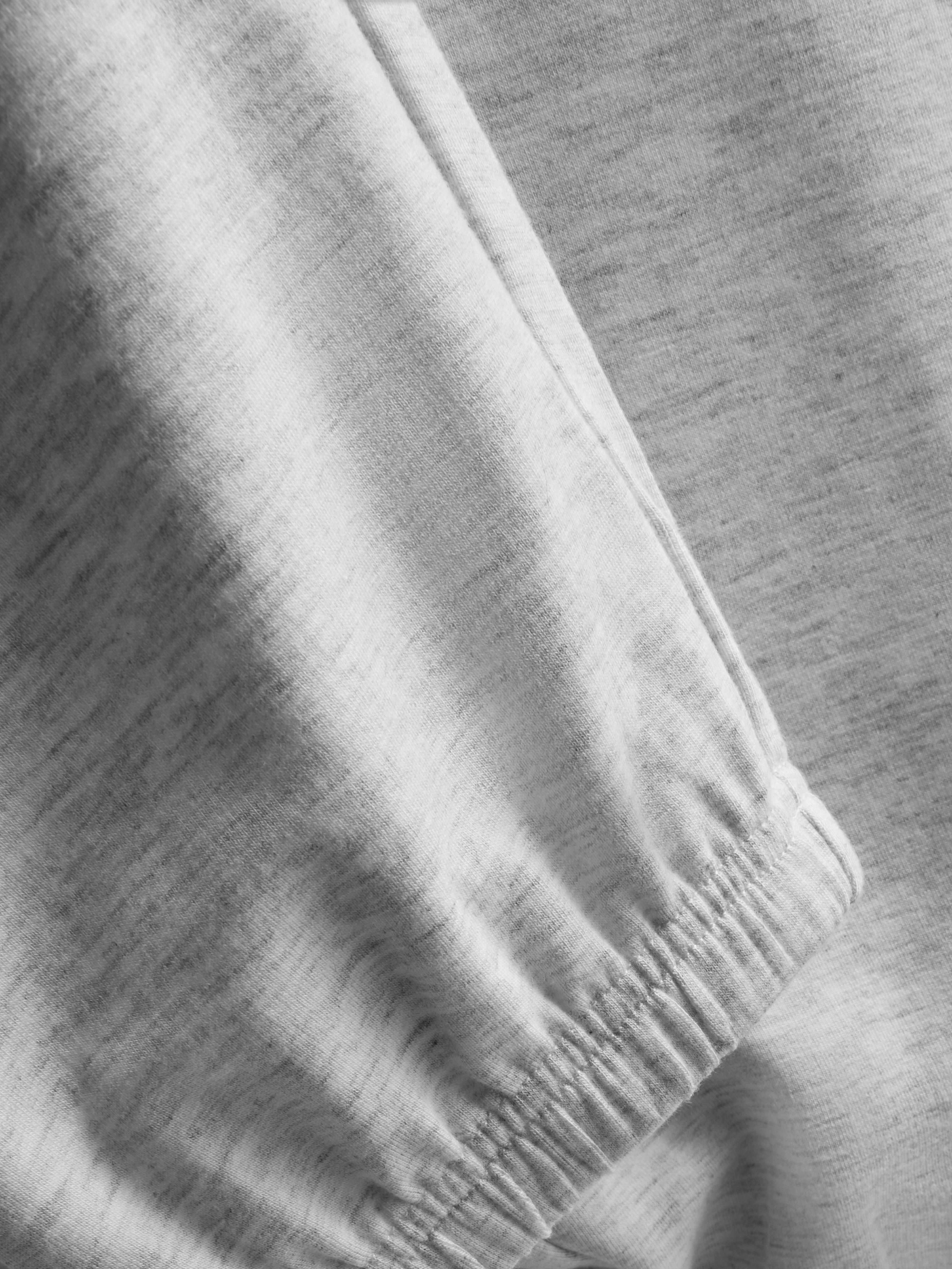 Men's Gray Heather Cuffed-Leg Drawstring Pajama Bottoms