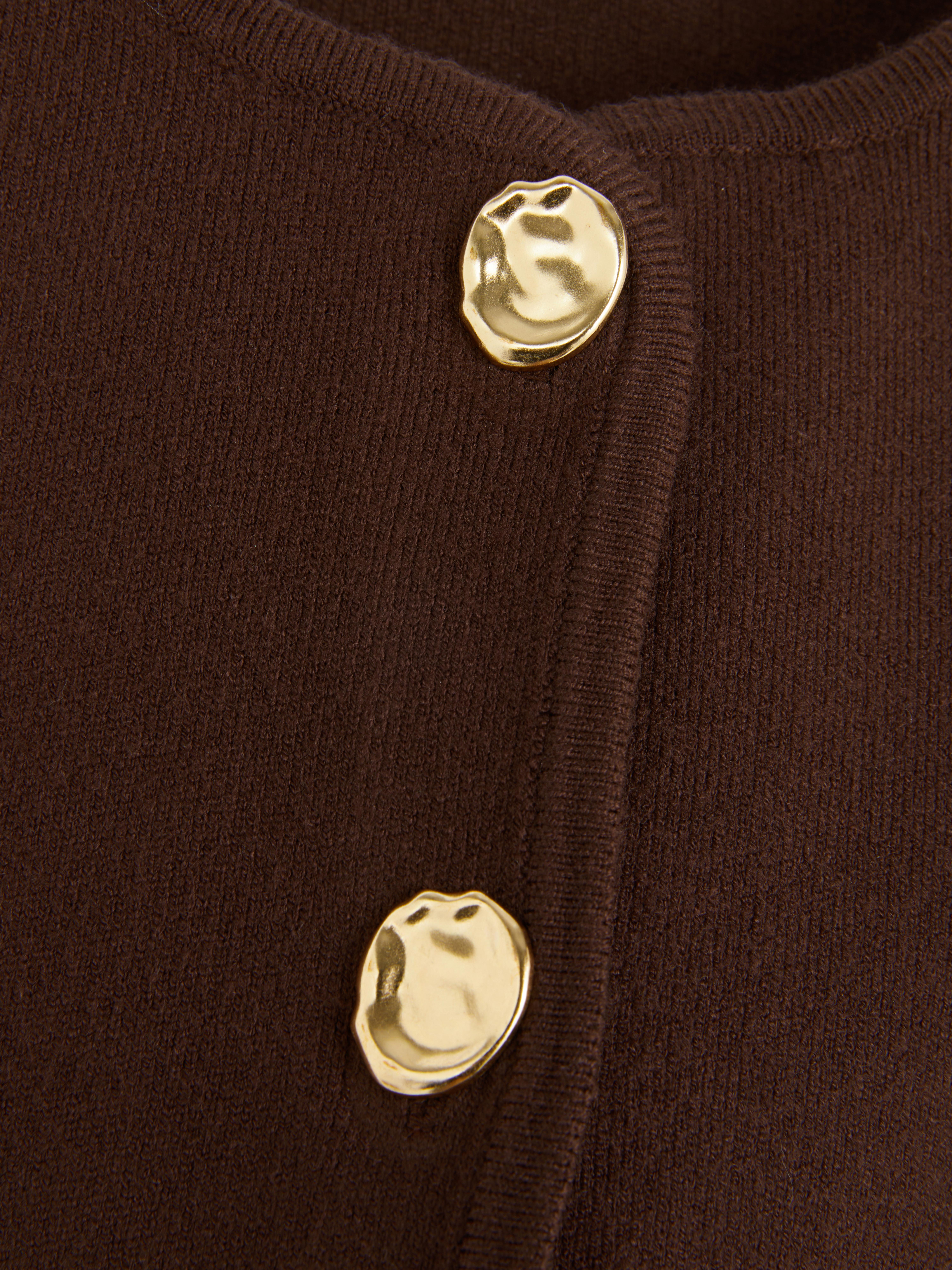 Gilet de costume en maille à boutons dorés