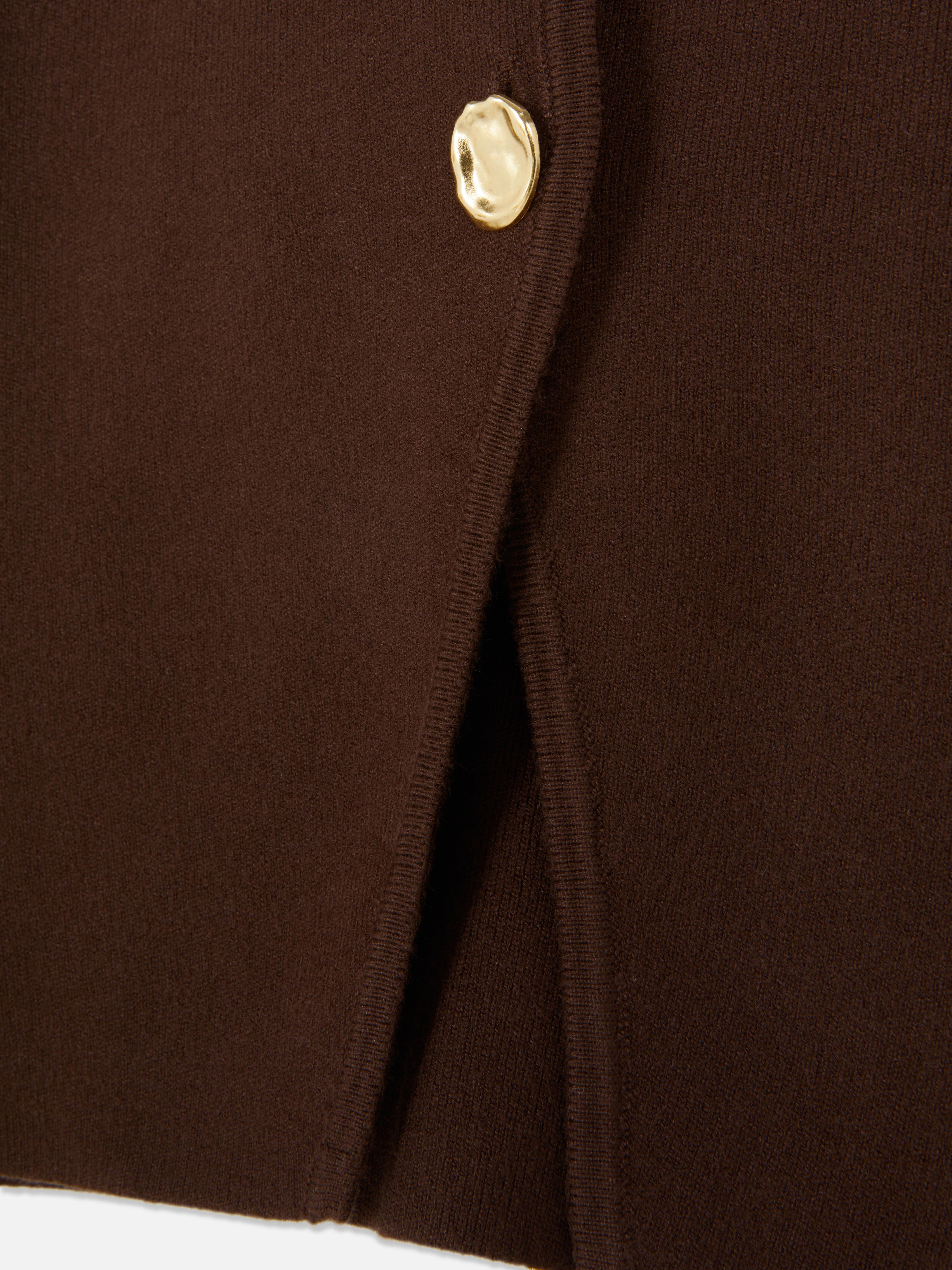 Gilet de costume en maille à boutons dorés