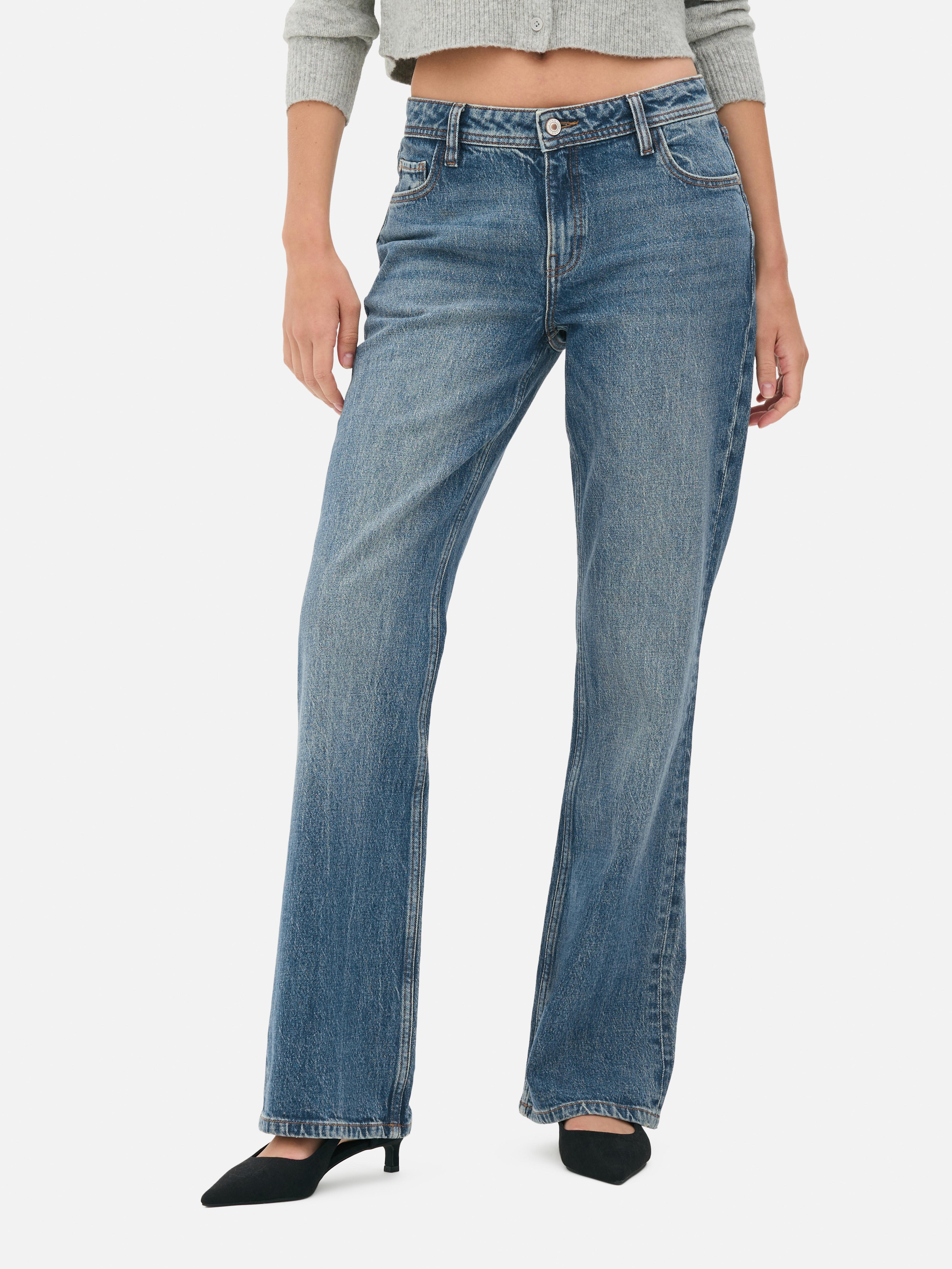 Jeansy o kroju bootcut ze średnim stanem - Stonowany