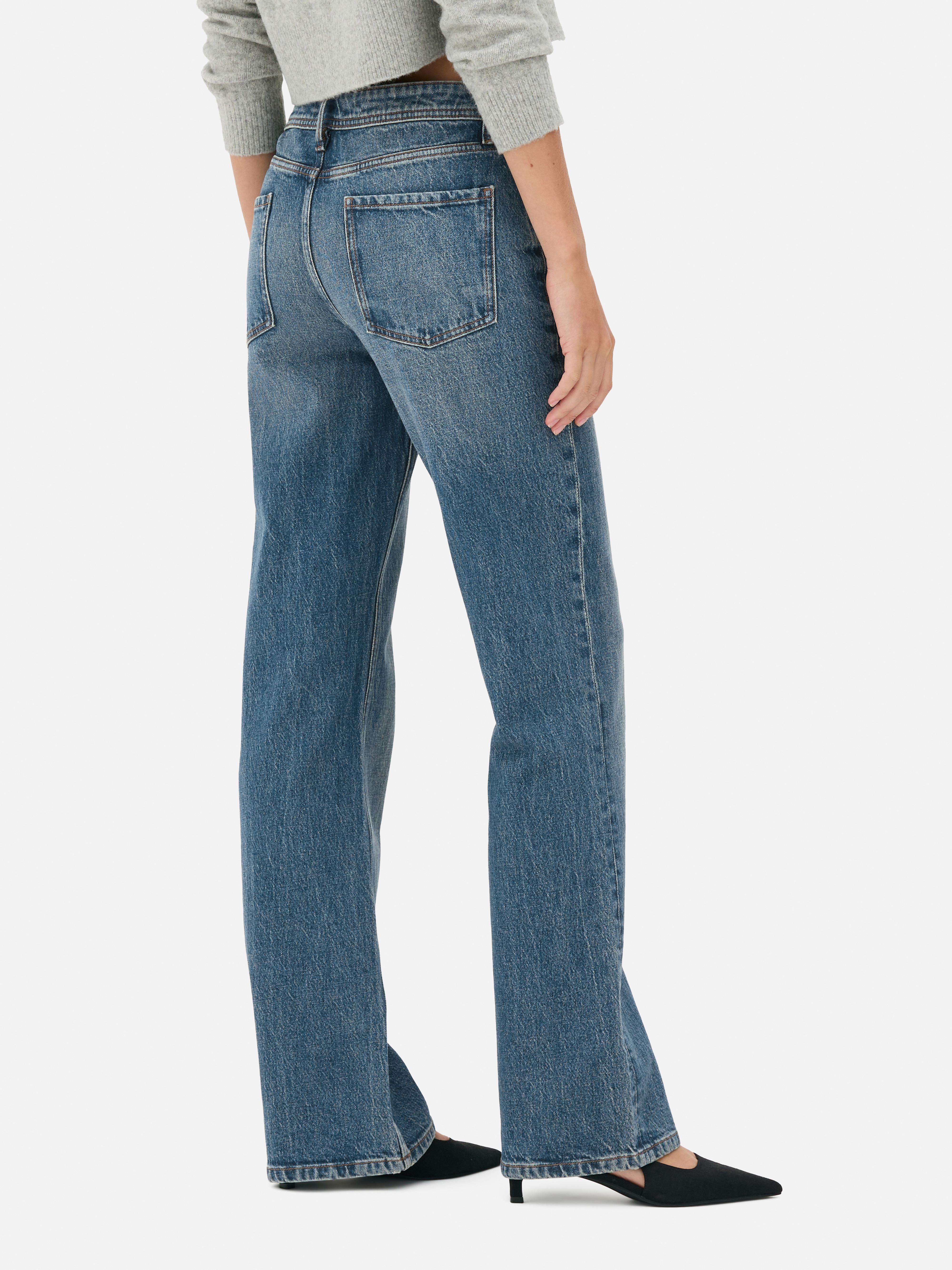 Calças ganga bootcut cintura média