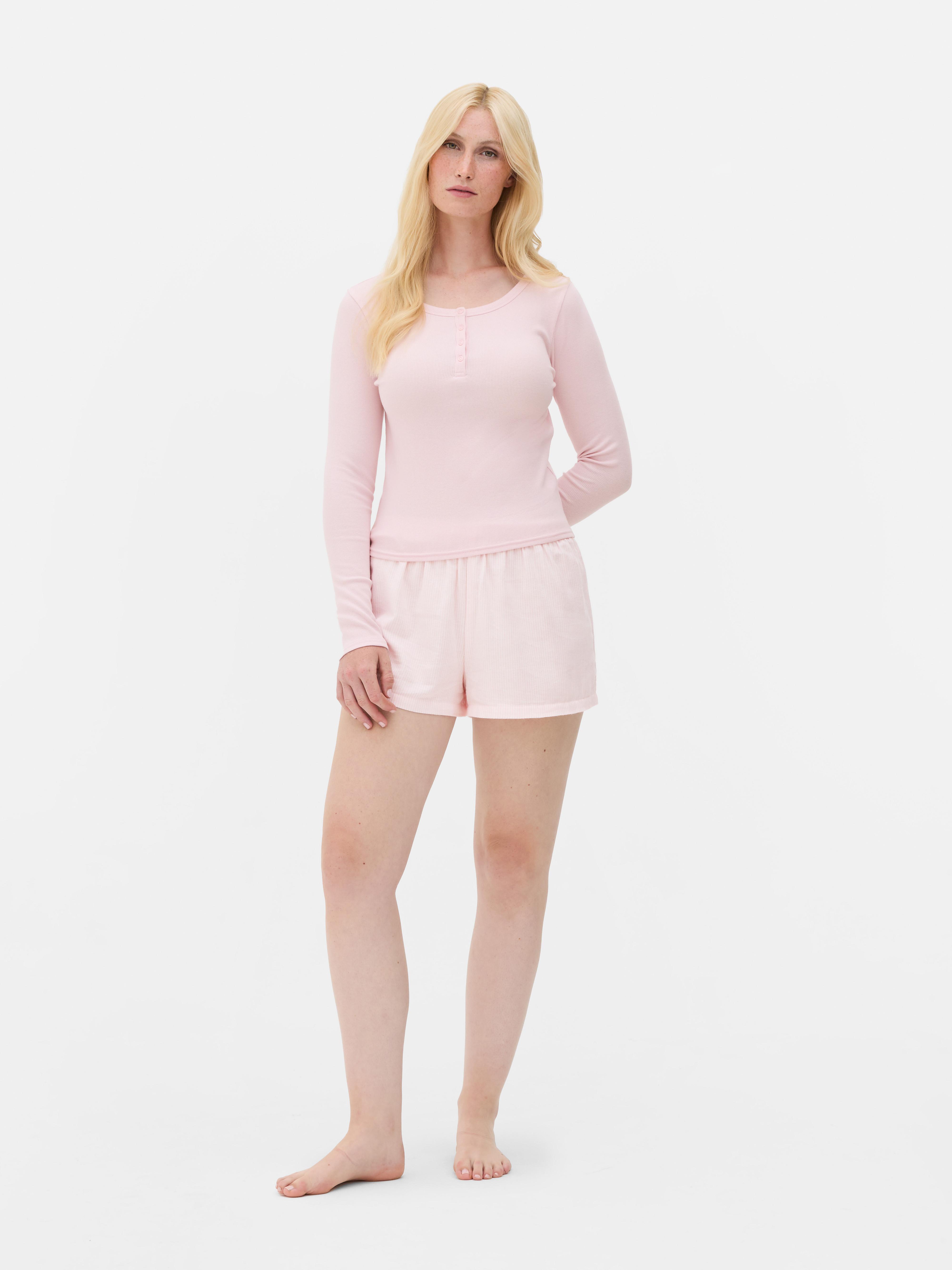 Cotton Henley Short Pyjama Set