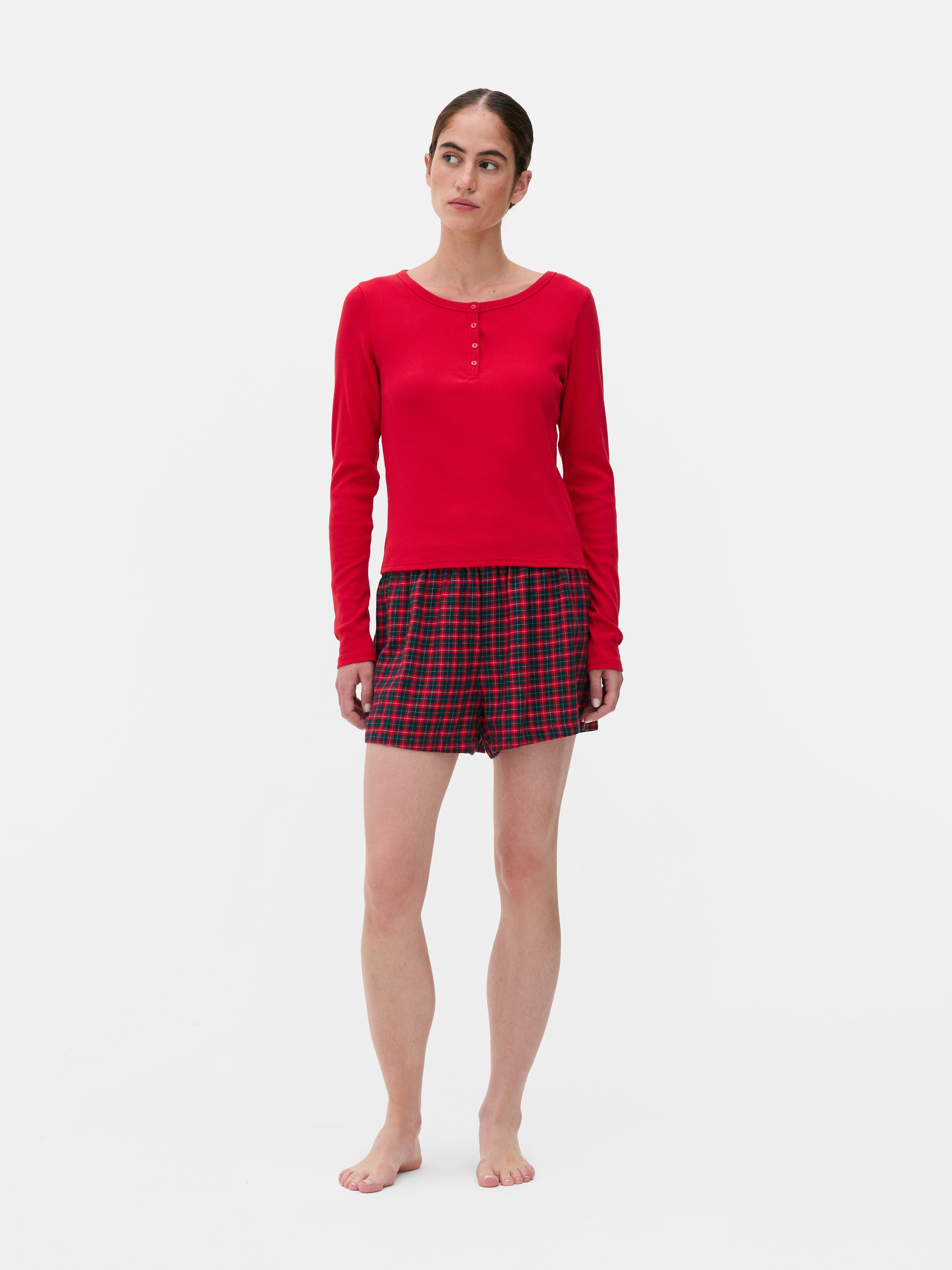 Cotton Henley Short Pyjama Set