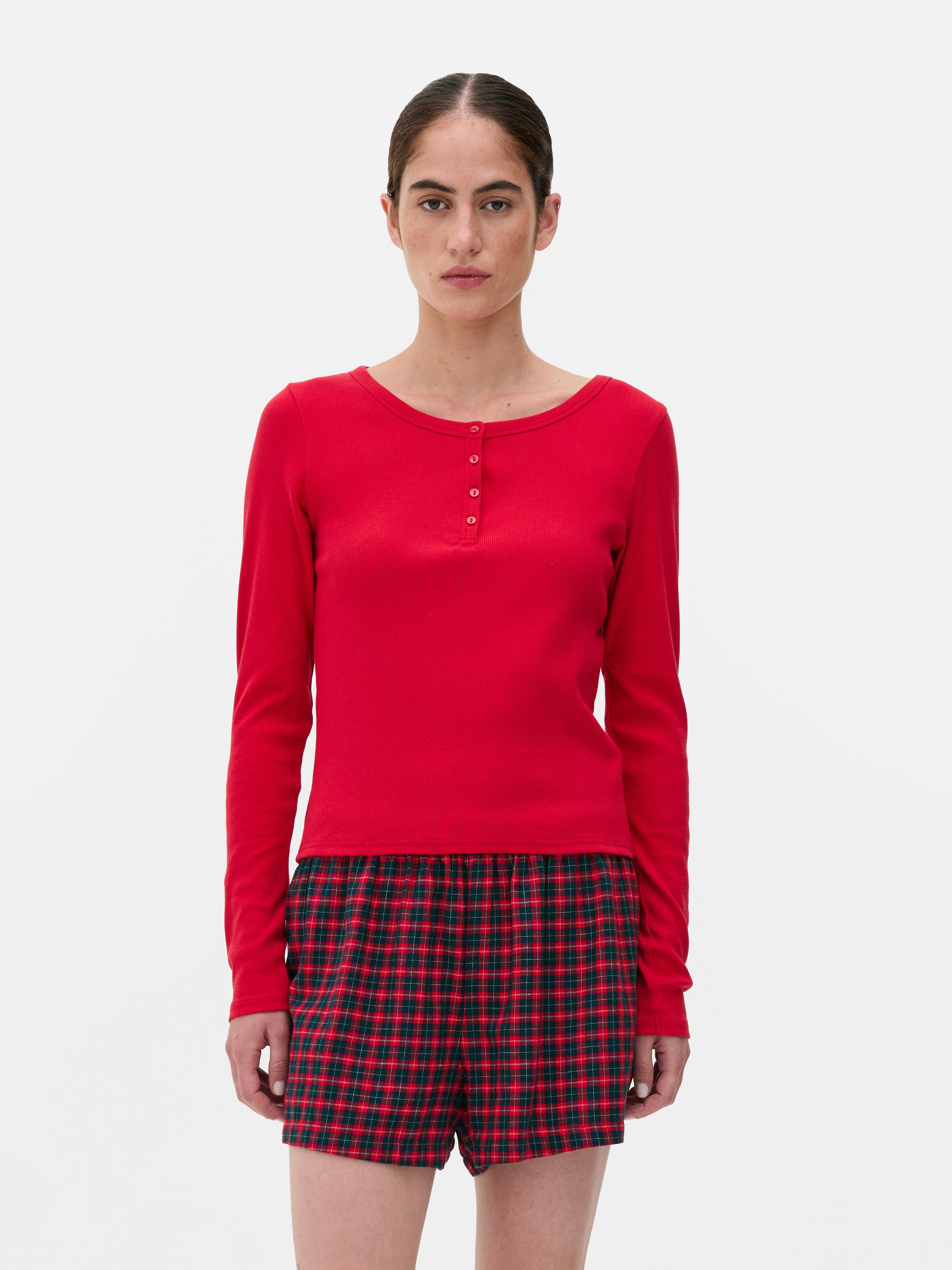 Cotton Henley Short Pyjama Set