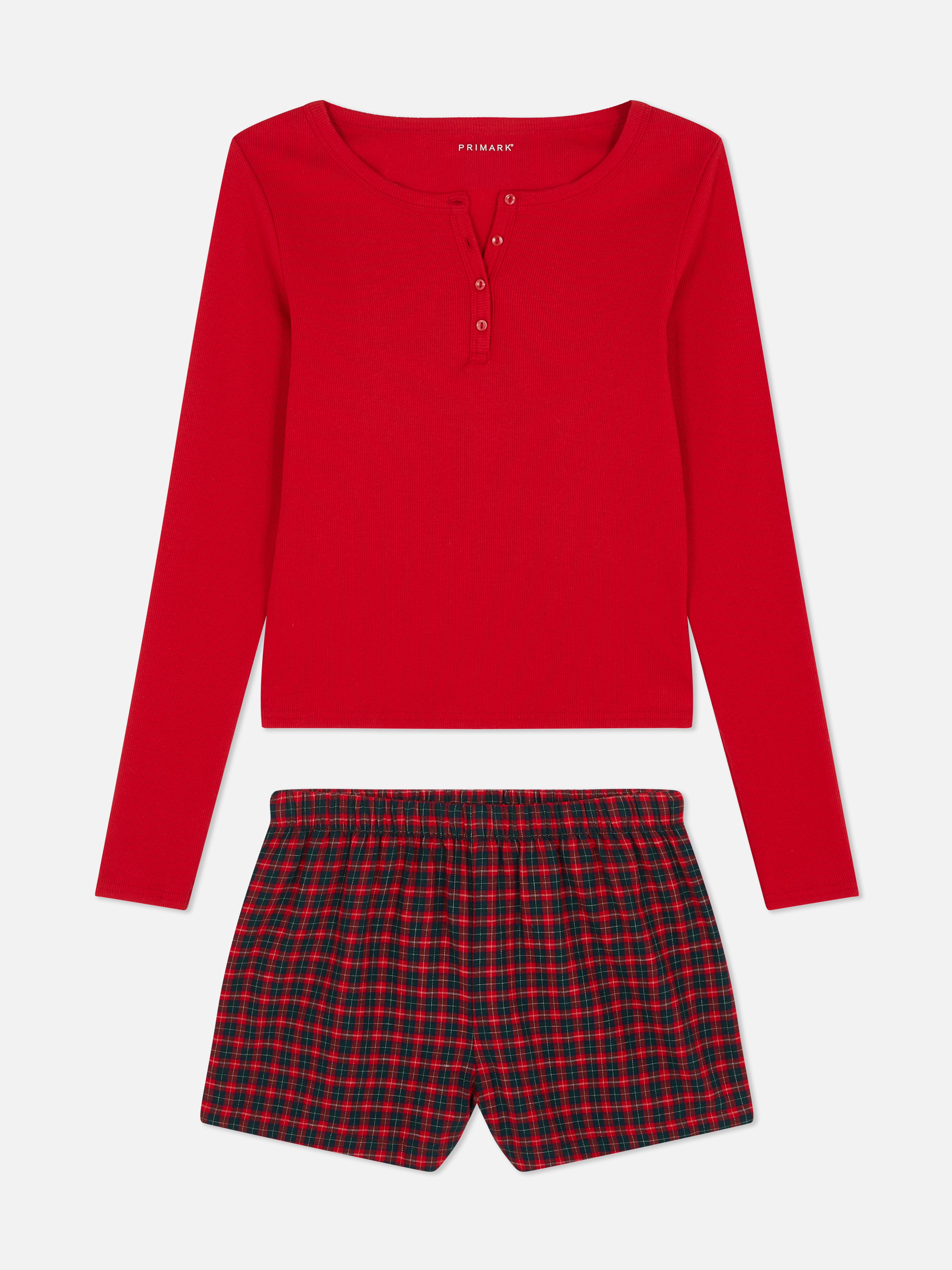 Cotton Henley Short Pyjama Set