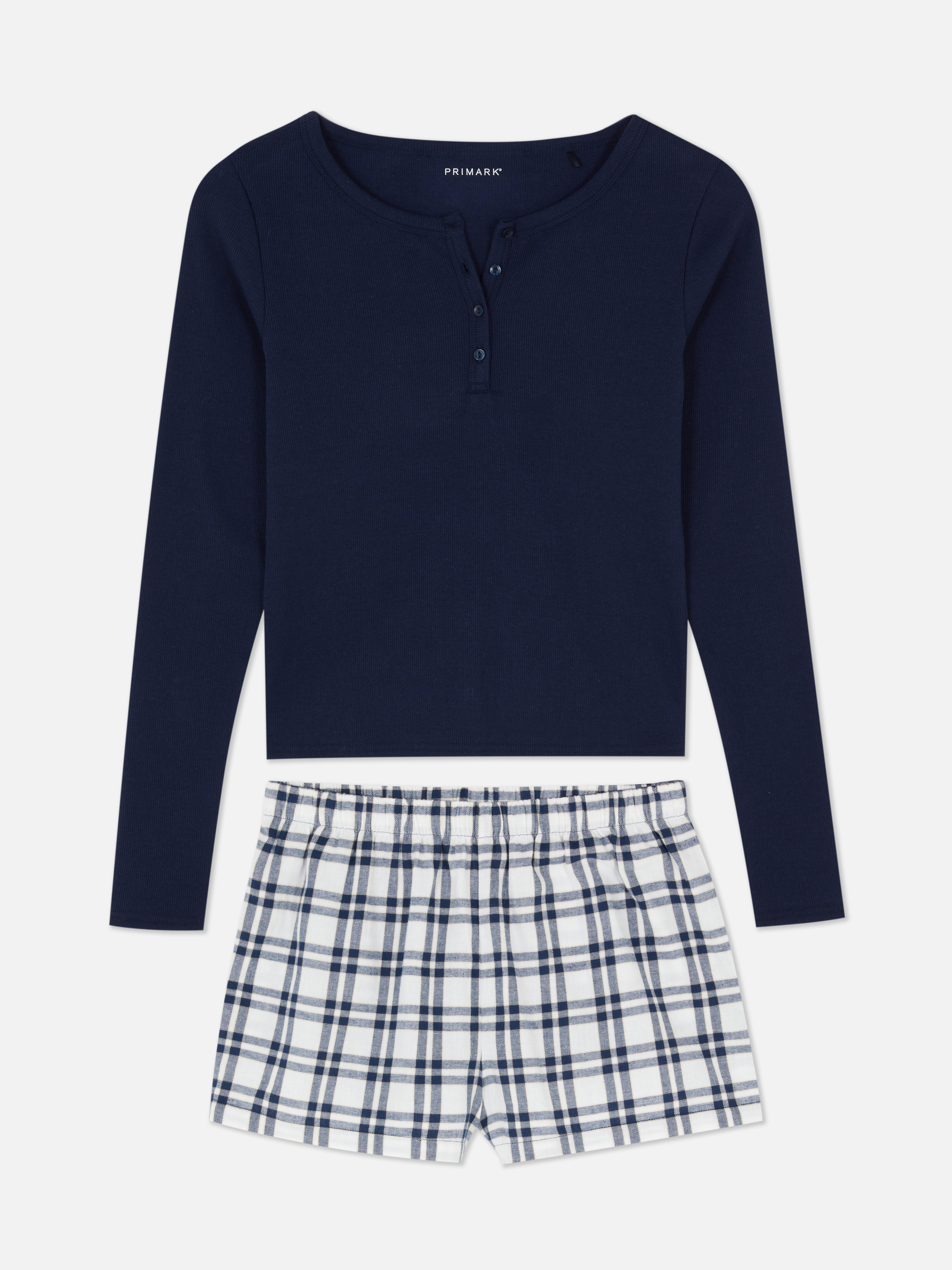 Cotton Henley Short Pyjama Set