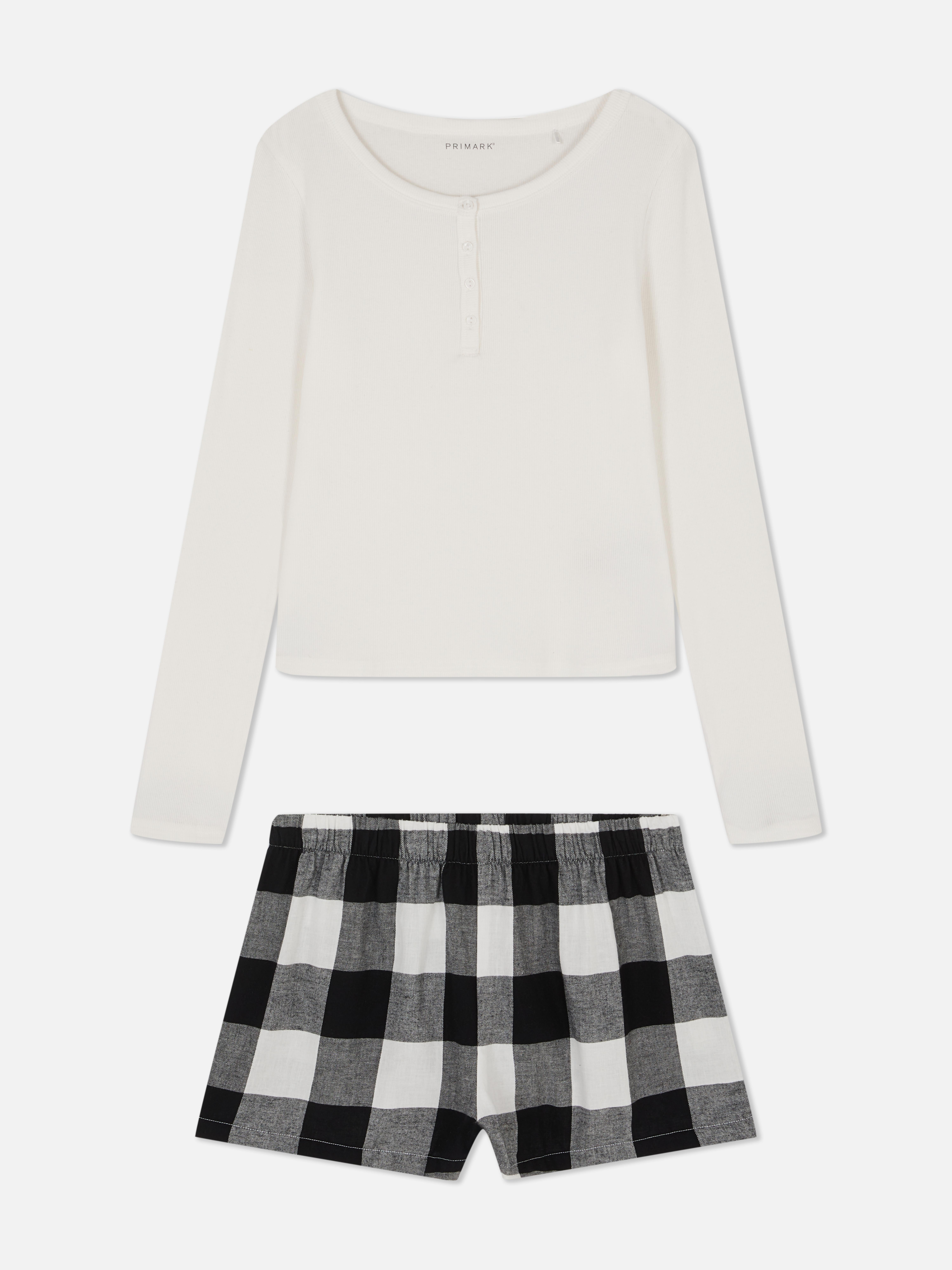 Cotton Henley Short Pyjama Set