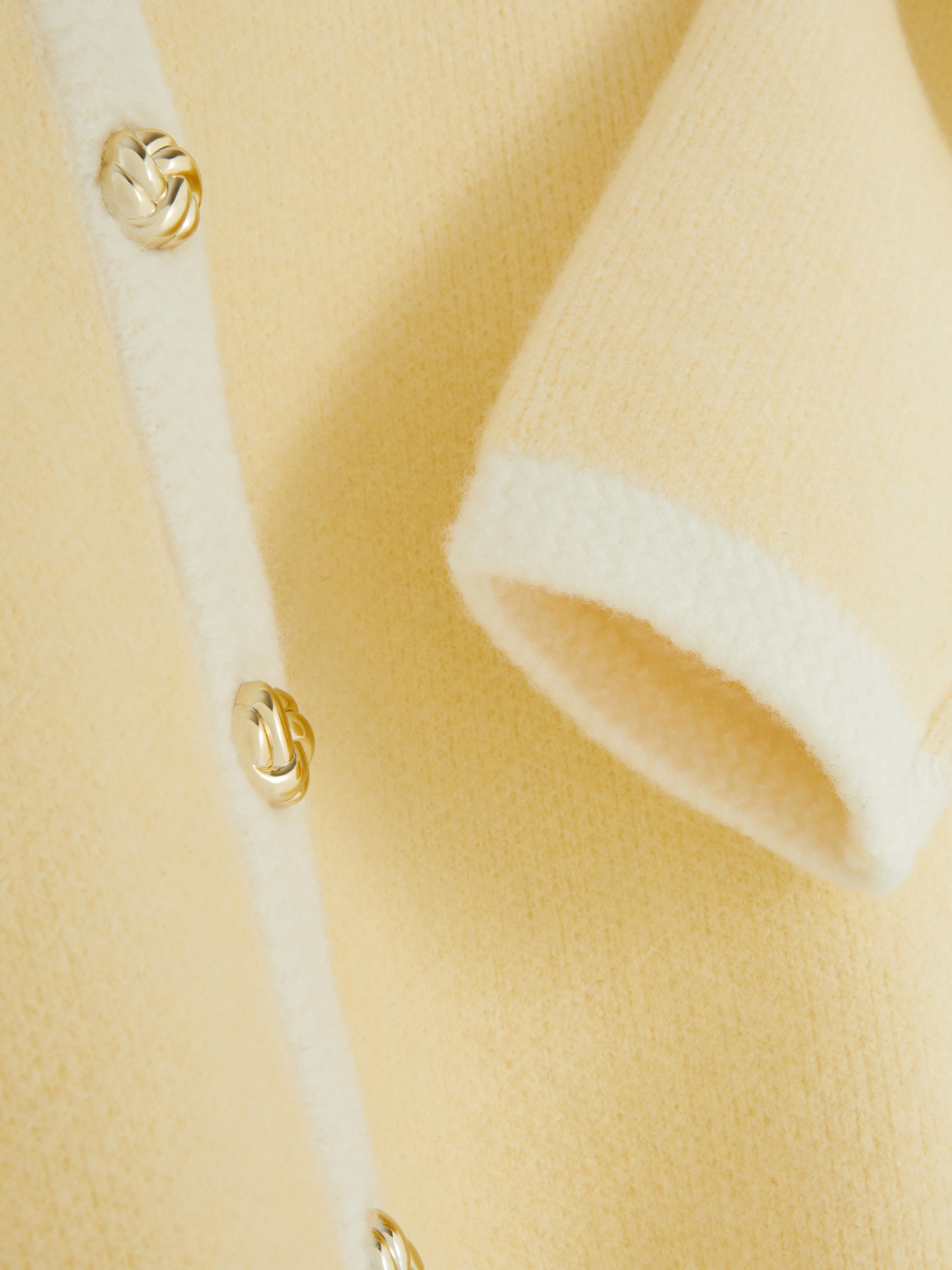 Contrast Trim Button Detail Cardigan