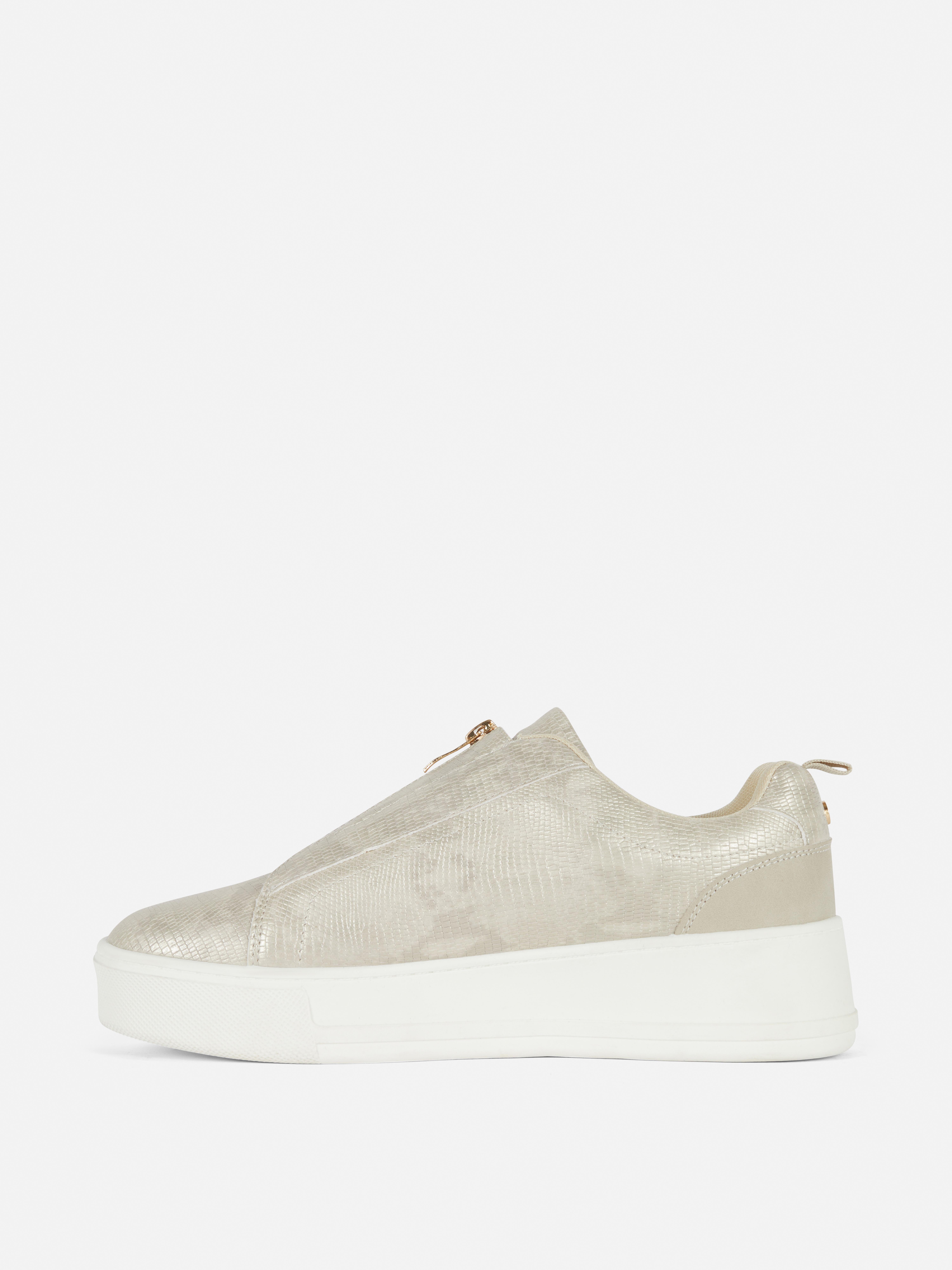 Flatform Zip Detail Trainers