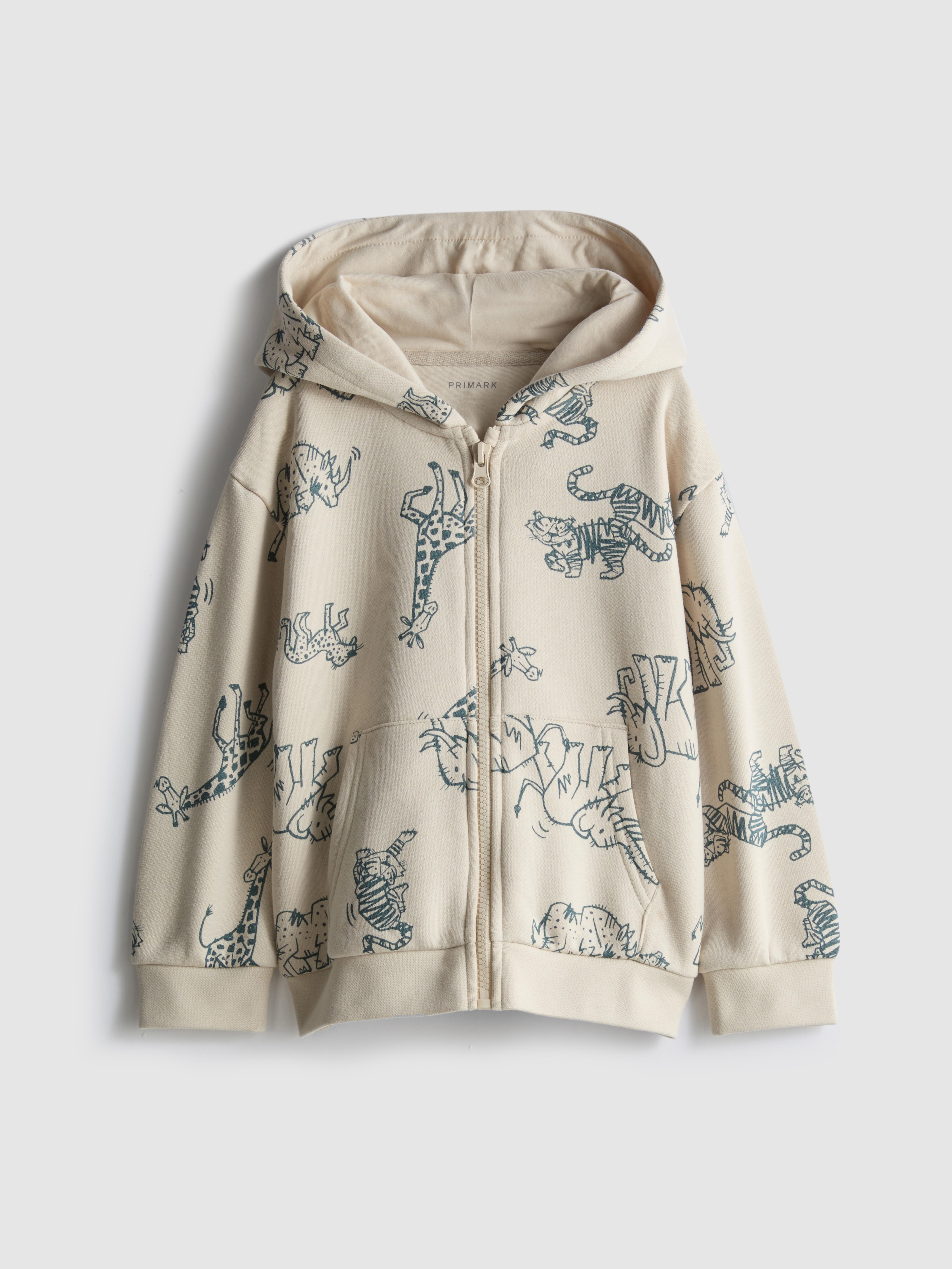 Boys Stone 1.5-8yrs | Zip-Up Graphic Hoodie