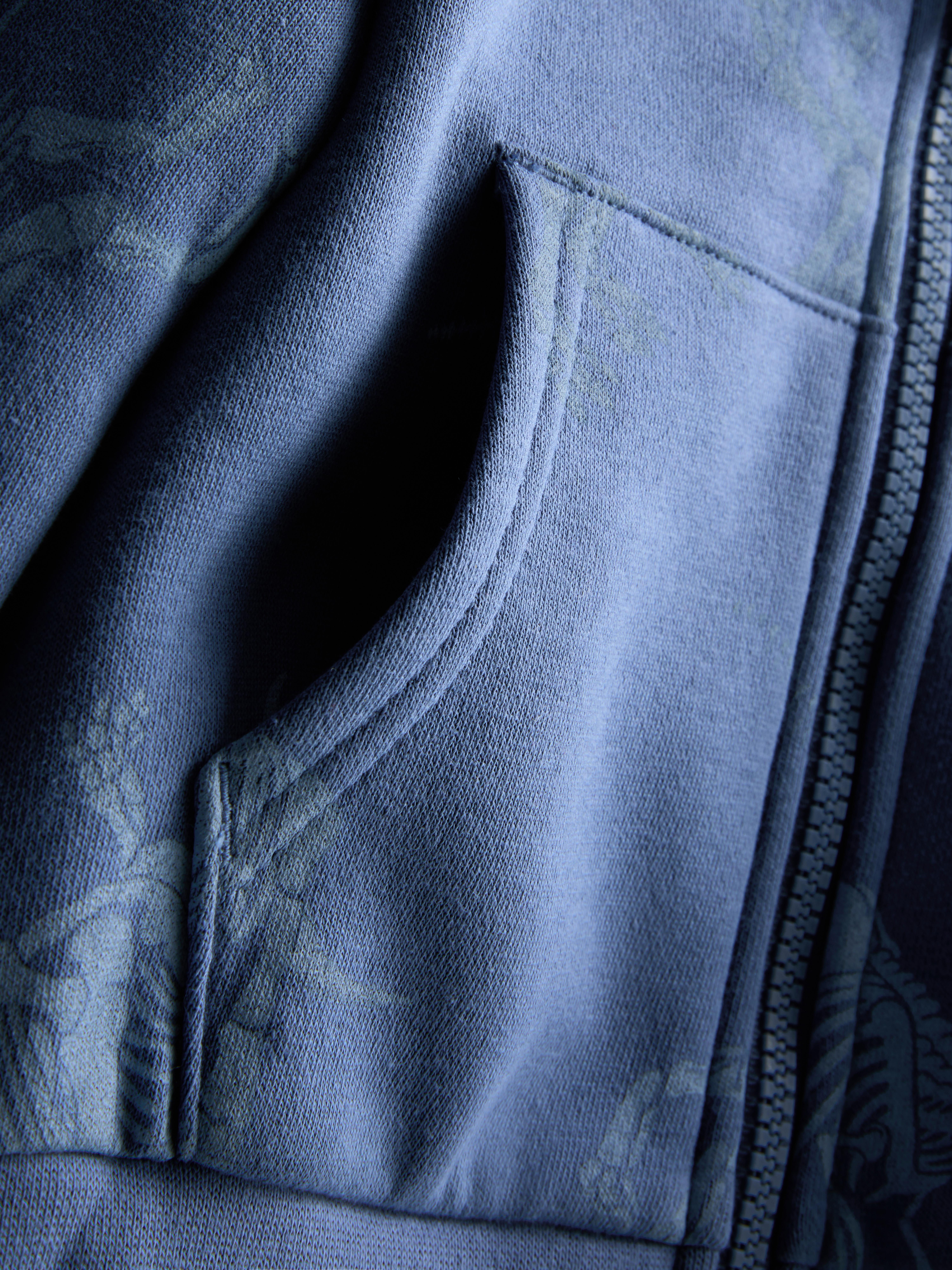 Boys Blue 1.5-8yrs | Zip-Up Graphic Hoodie